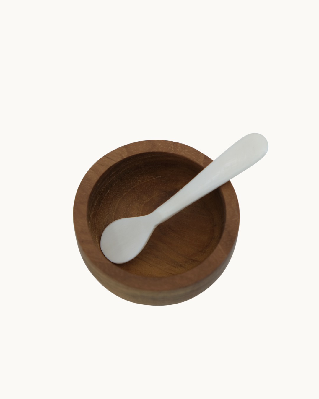Teak Salt Pinch Pot Small