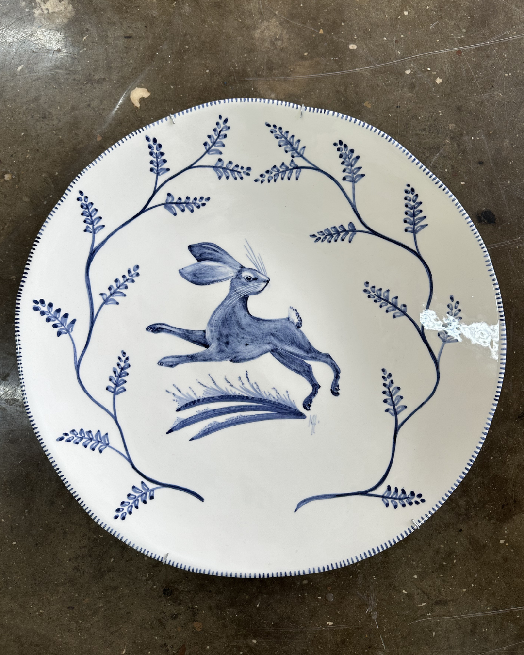Martin Haines Large Leaping Hare Wall Plates