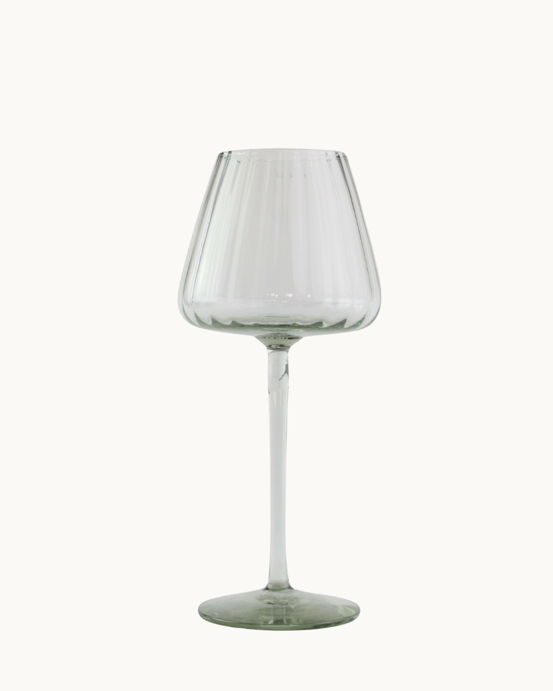 Ribbed White Wine Glass