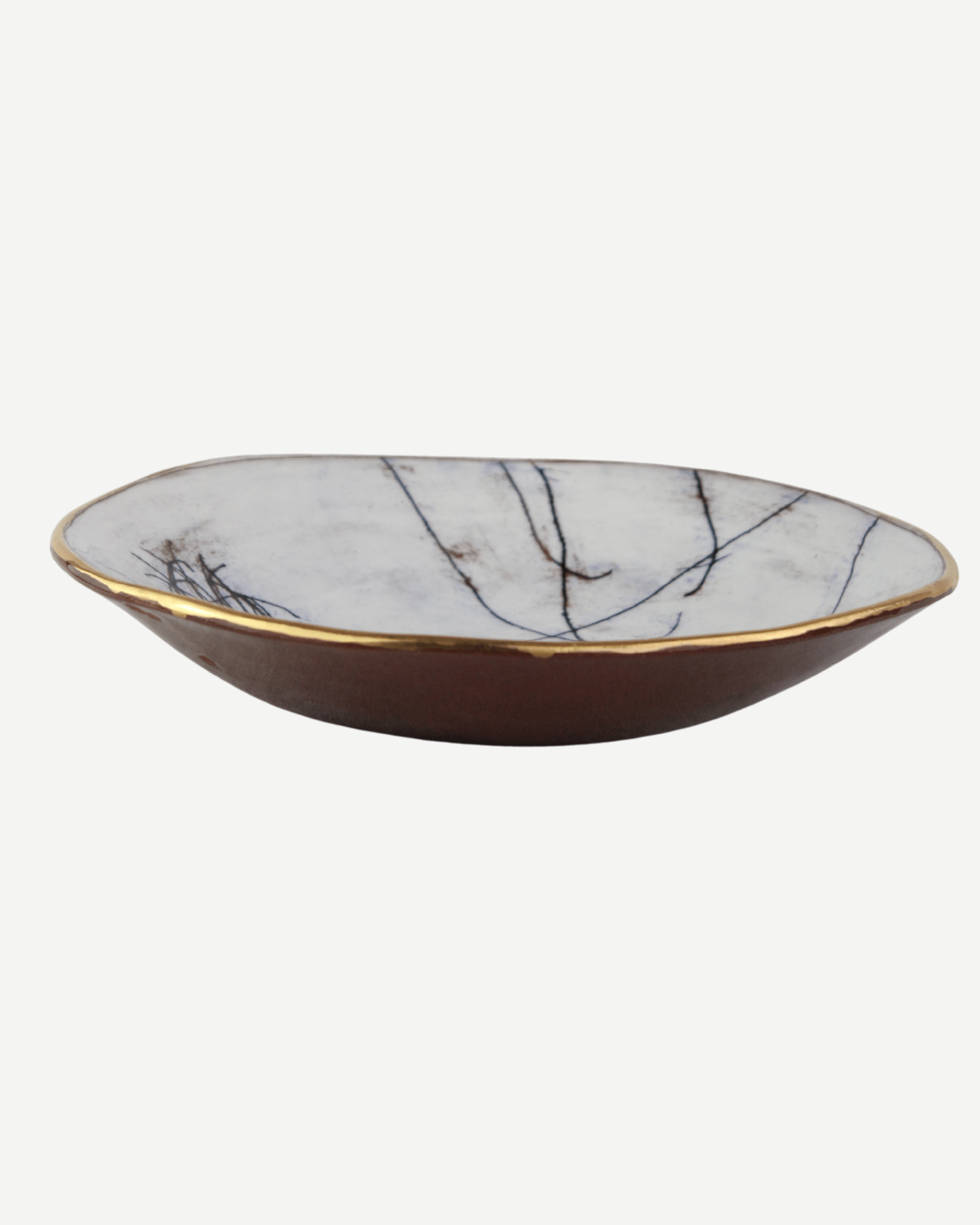 Botanical Gold-Rim Medium-Sized Bowl Mantra Living