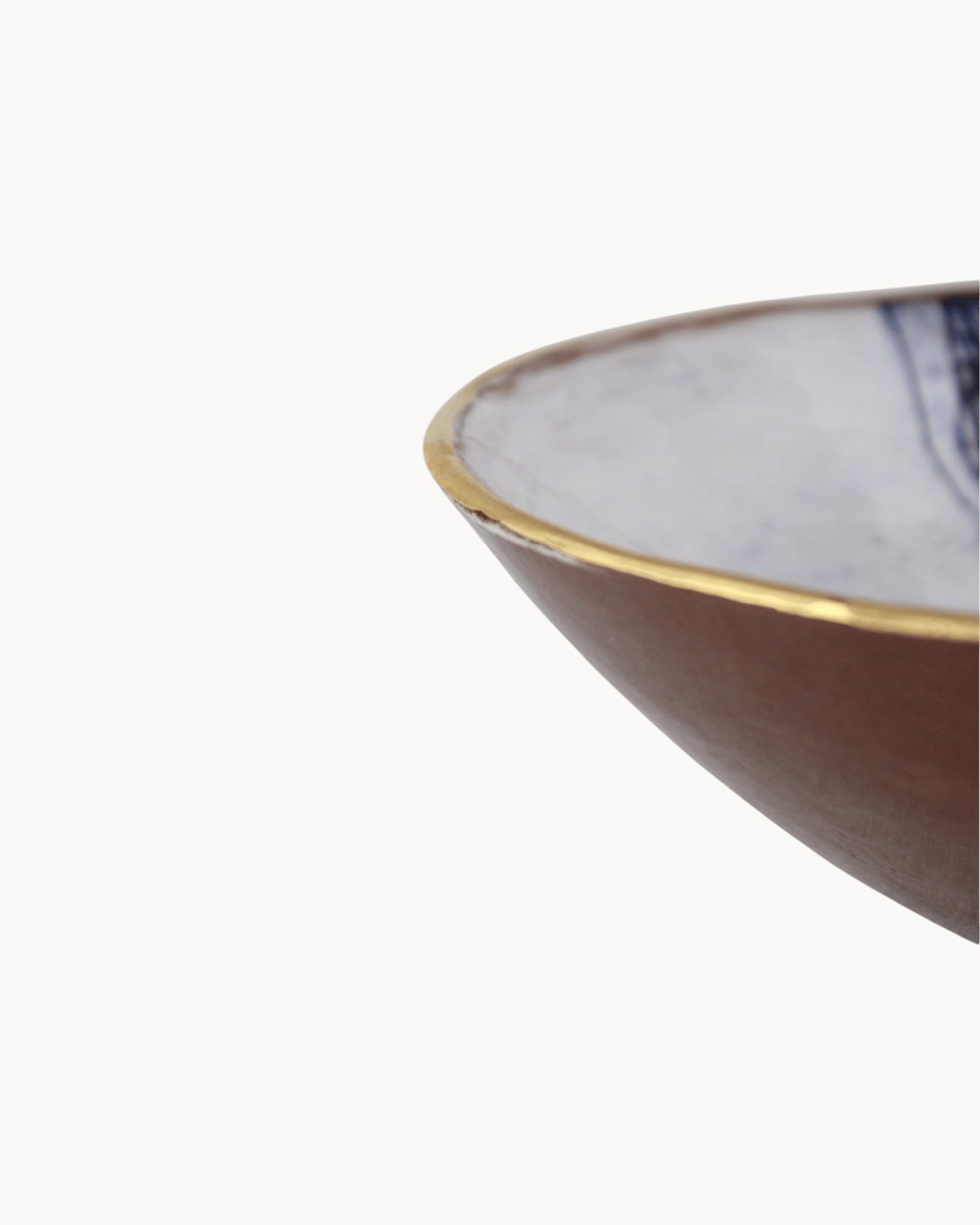 Botanical Gold-Rim Salad Bowl Mantra Living