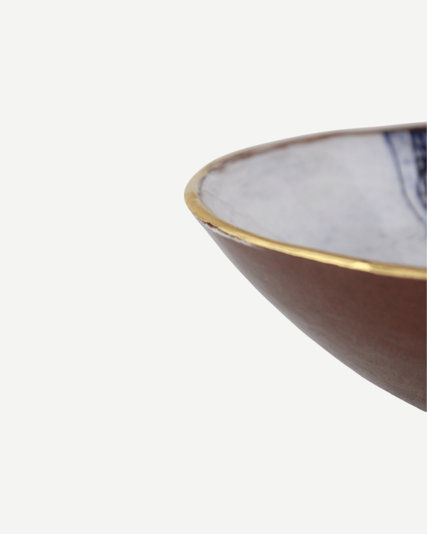 Botanical Gold-Rim Salad Bowl Mantra Living