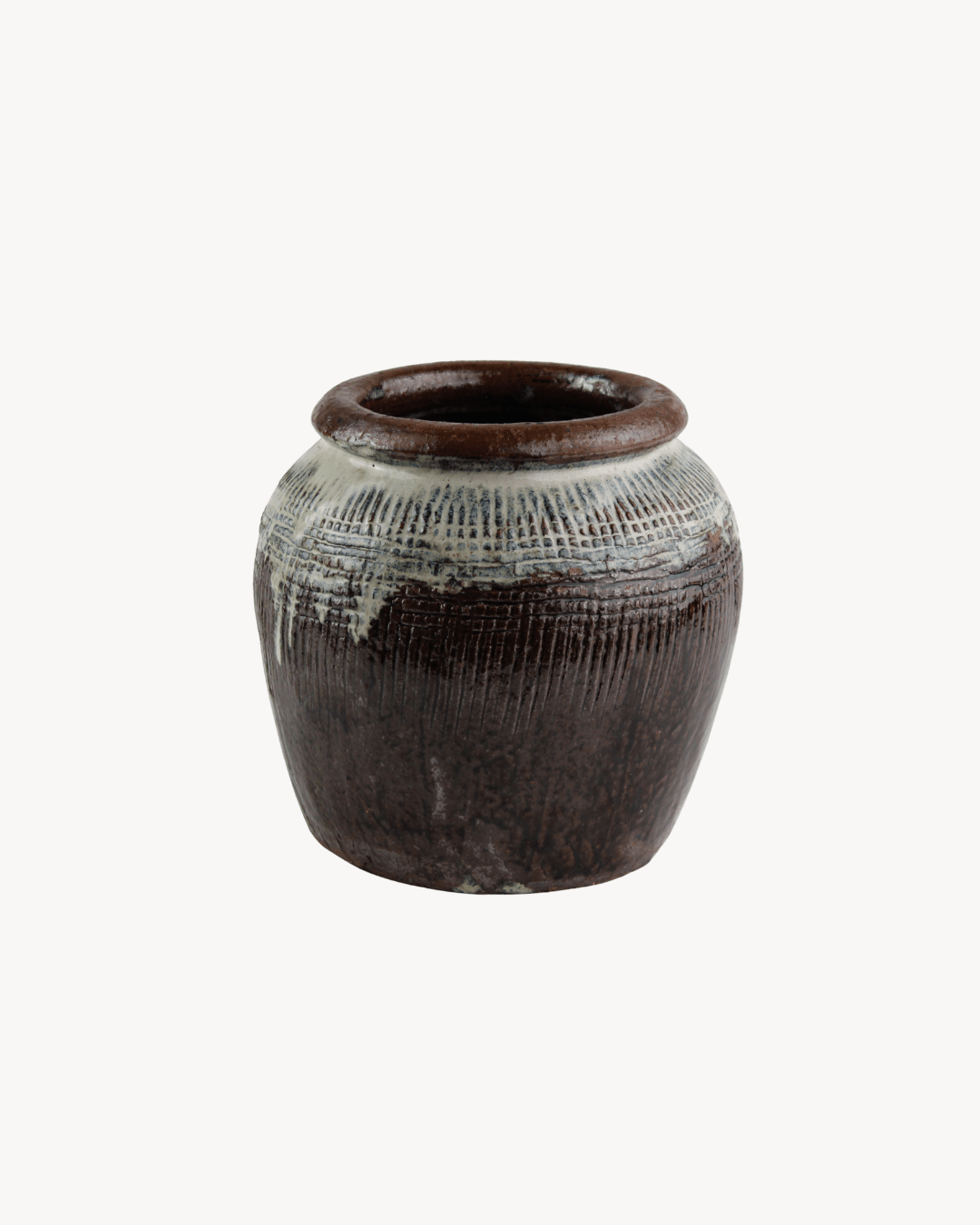 Brown & Cream Ombre Textured Pot Plant Mantra Living