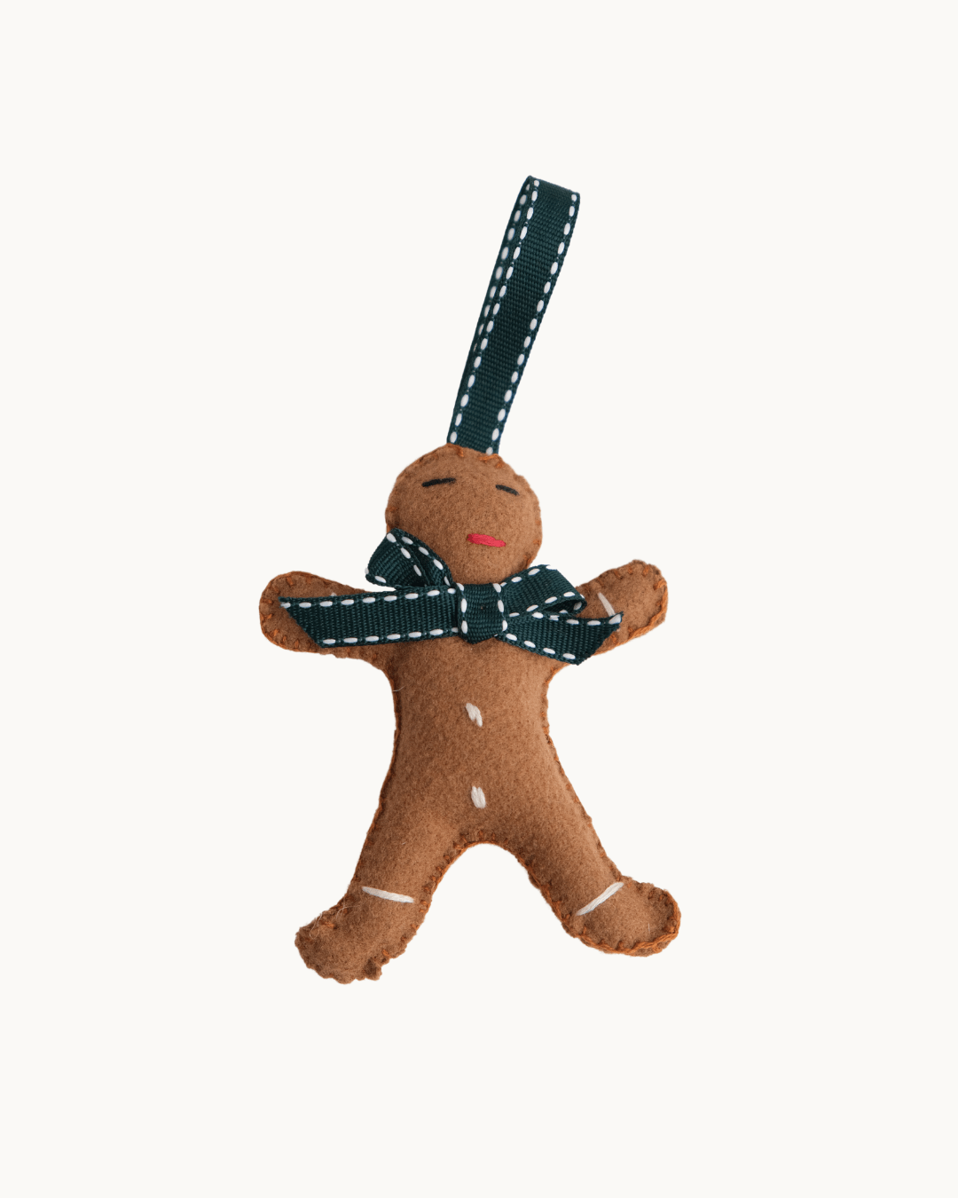 Felt Embroidered Gingerbread Man Christmas Decoration