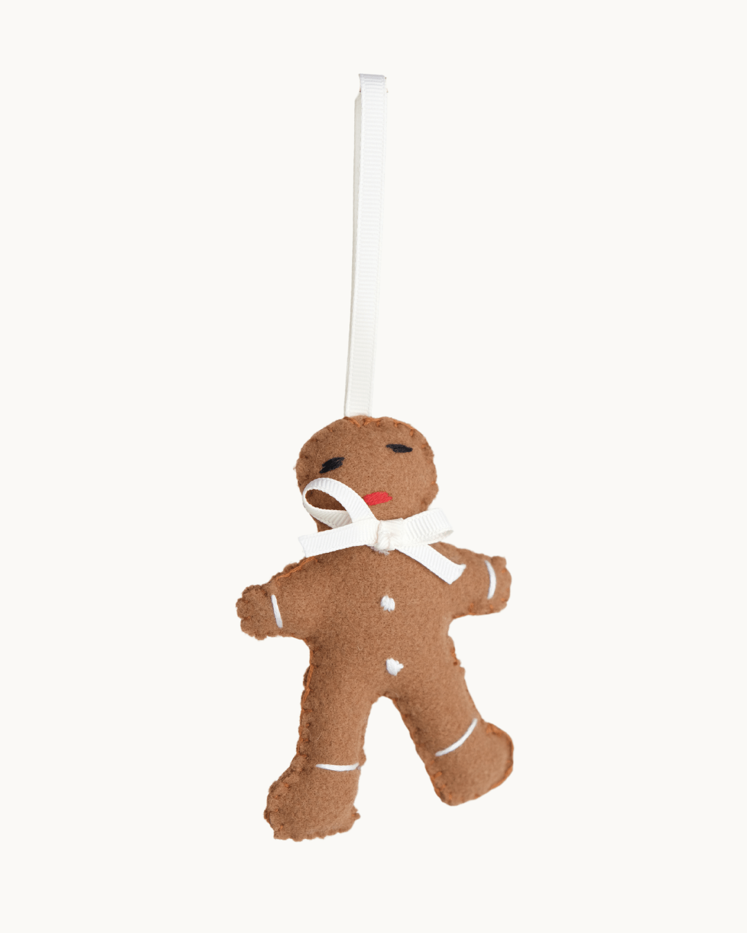 Felt Embroidered Gingerbread Man Christmas Decoration