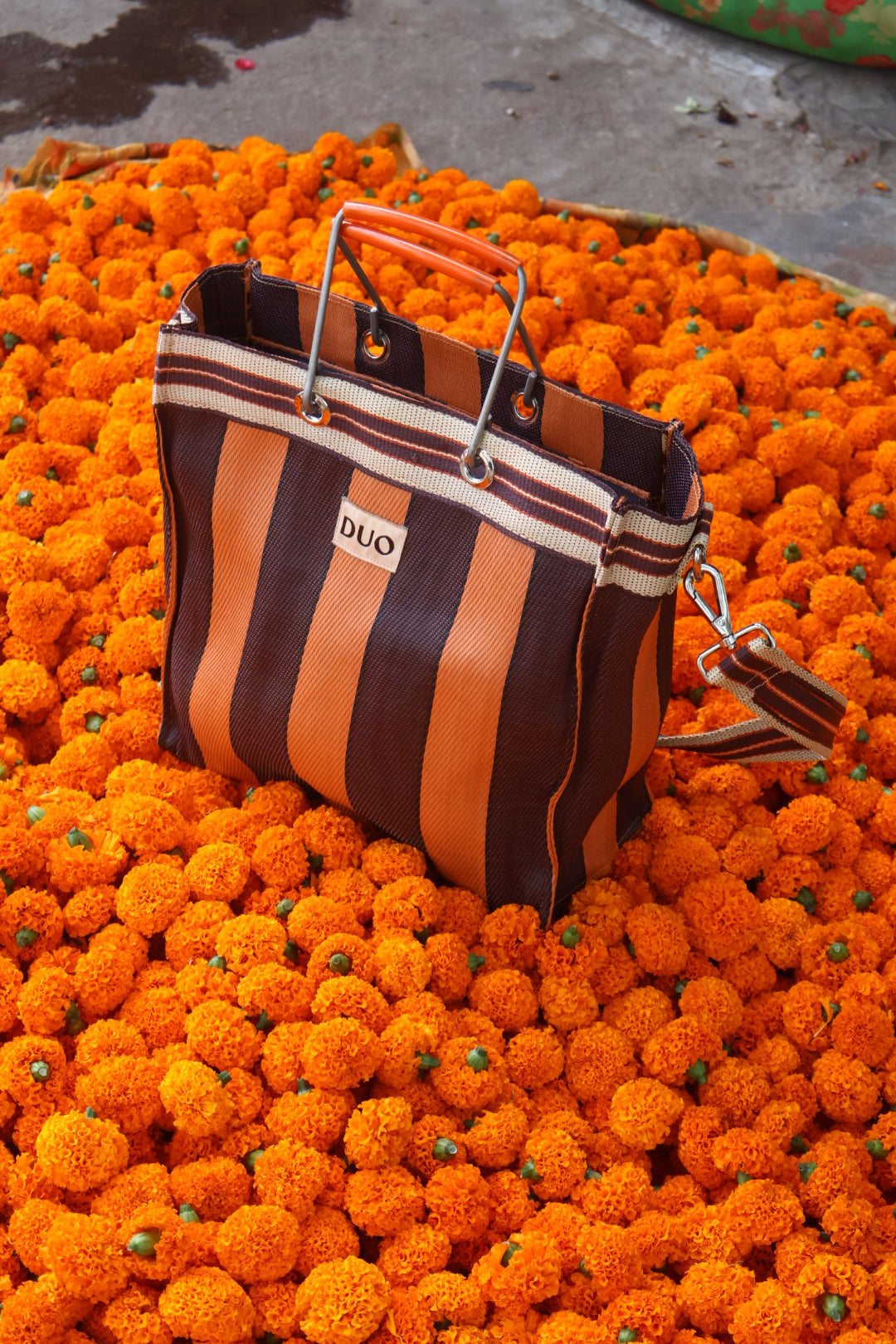 Studio Duo Errand Bag in Marigold and Cacao #Color_Marigold and Cacao