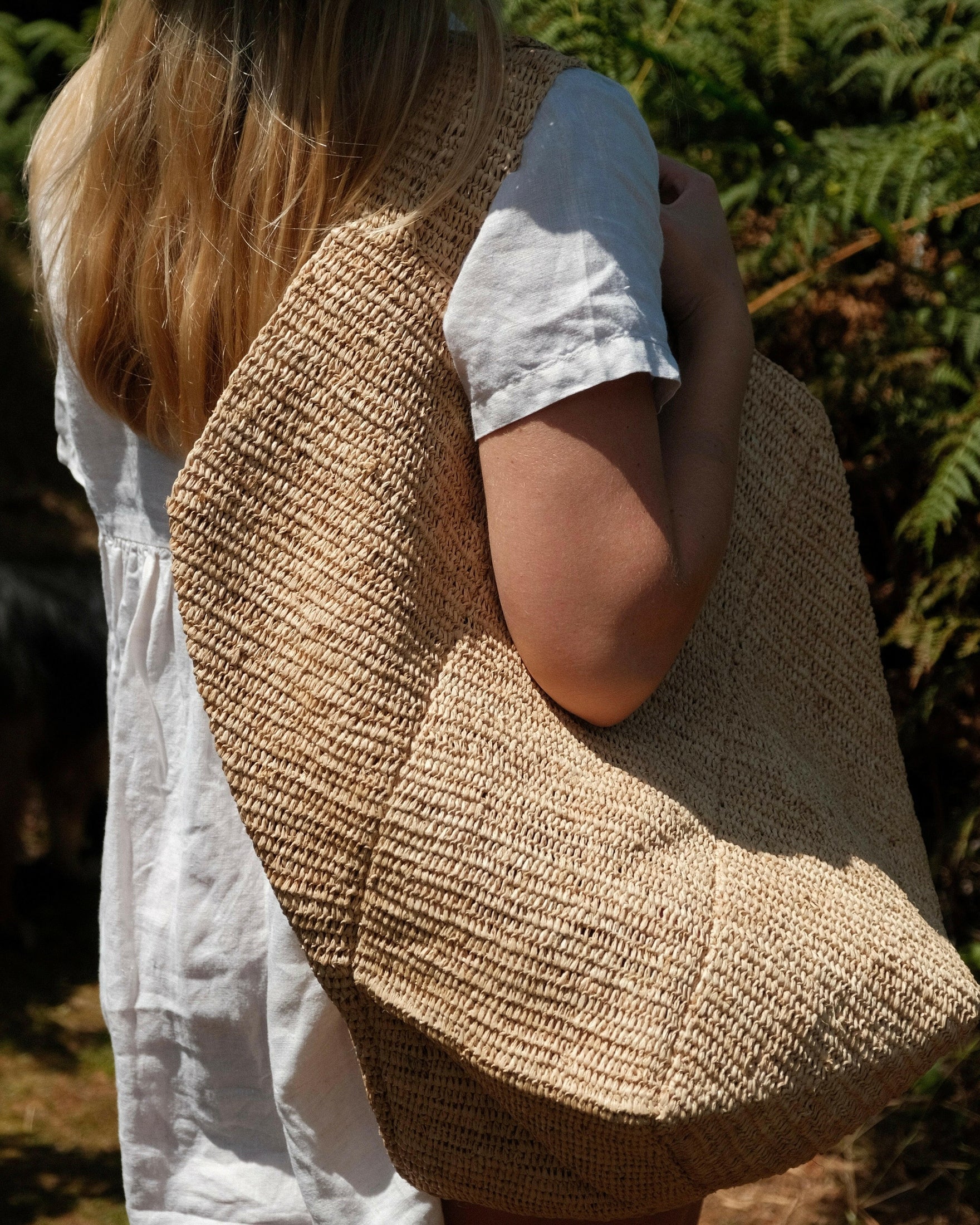 Janet Petousis Woven Raffia Bag - Natural Mantra Living