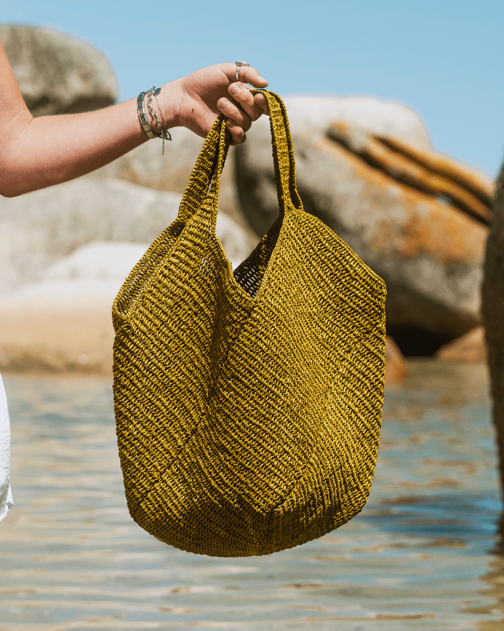 Janet Petousis Raffia Bag - Medium