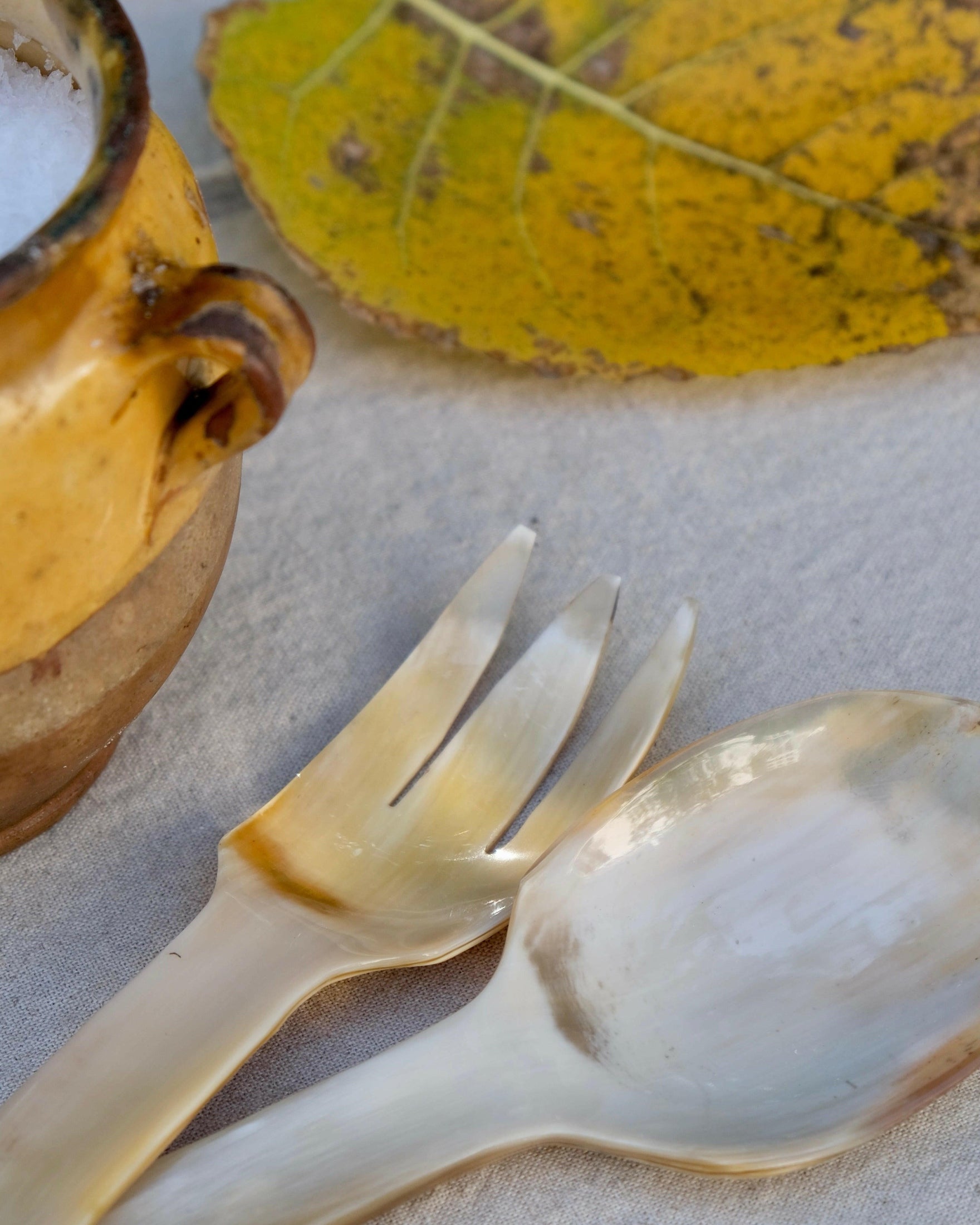 Ombre Horn Salad Servers Mantra Living