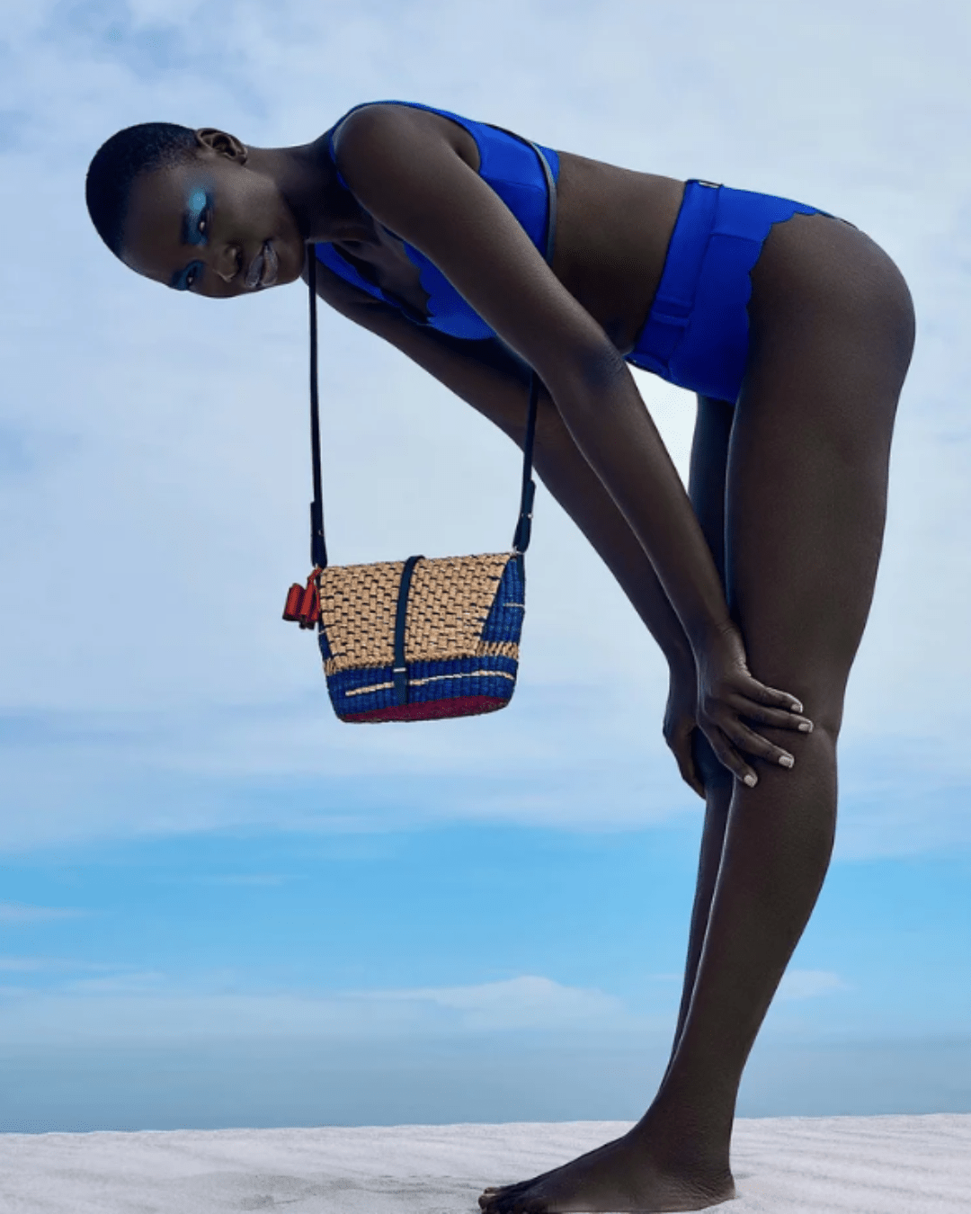 Sinsi Wavy Raffia Bag