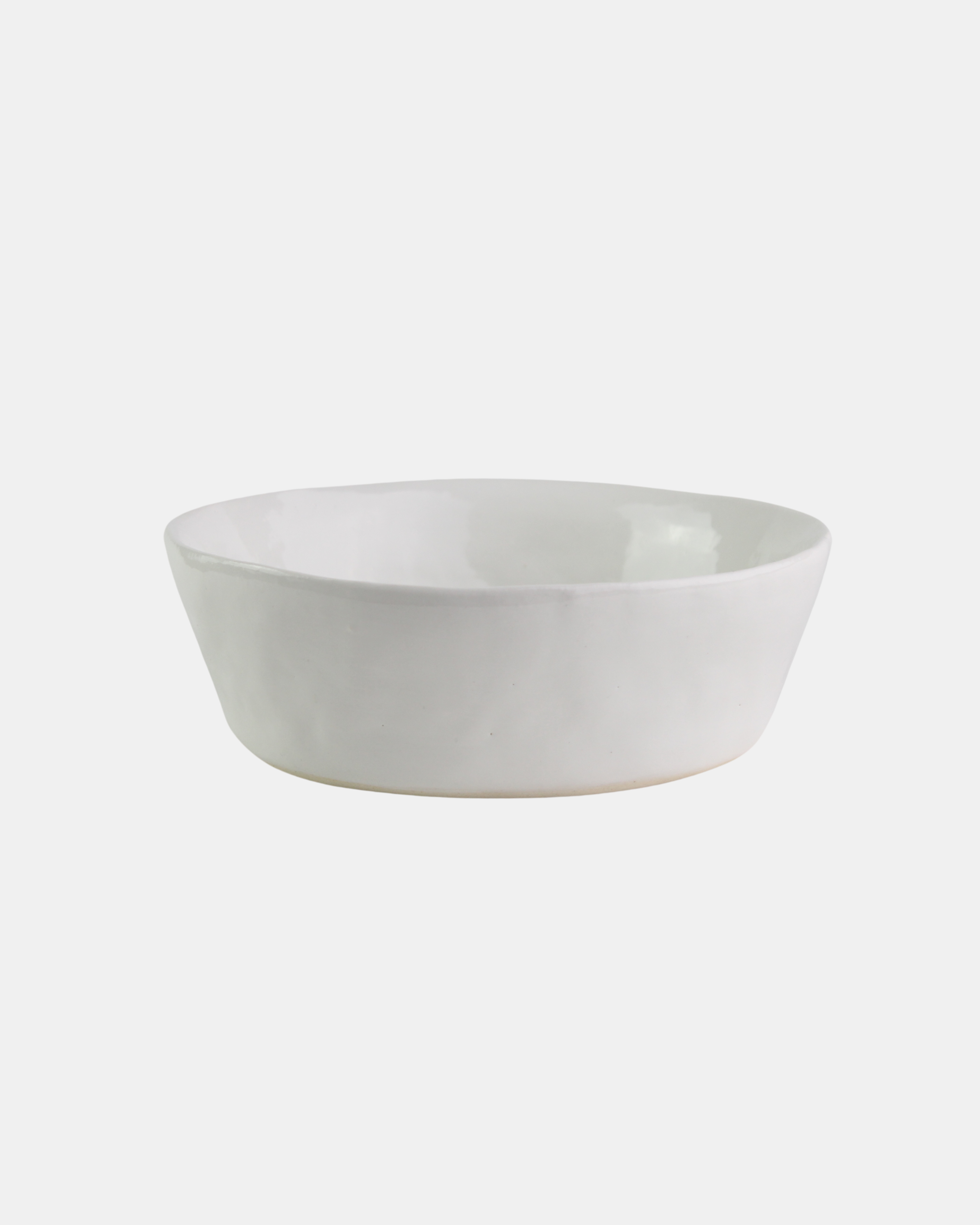 White Frond Stoneware Bowl - Medium