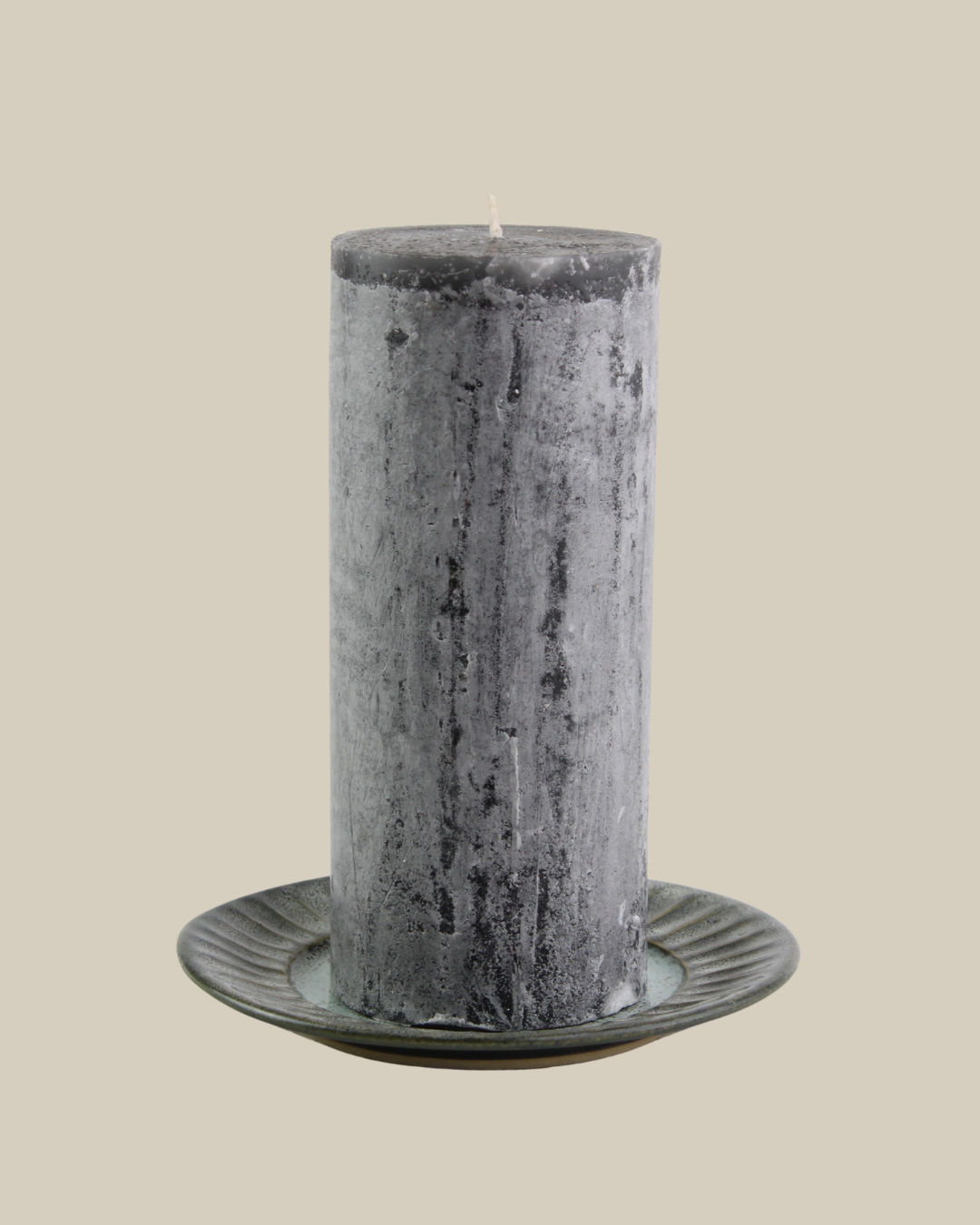 Frosted Pillar Candle