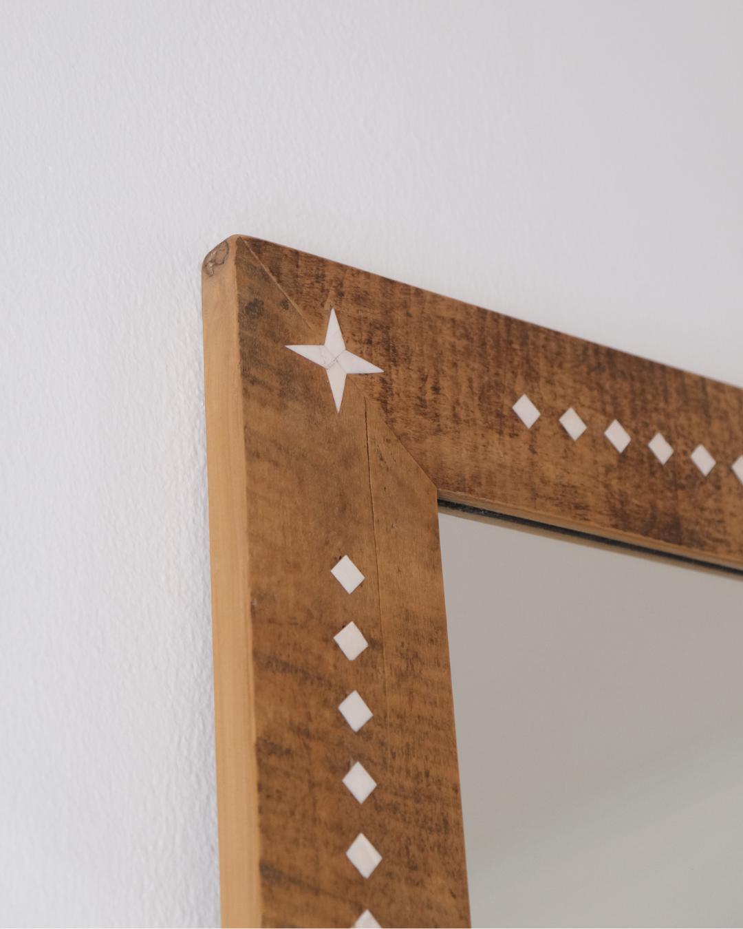 Allan Lutge Yellowwood Mirror with Bone Inlay
