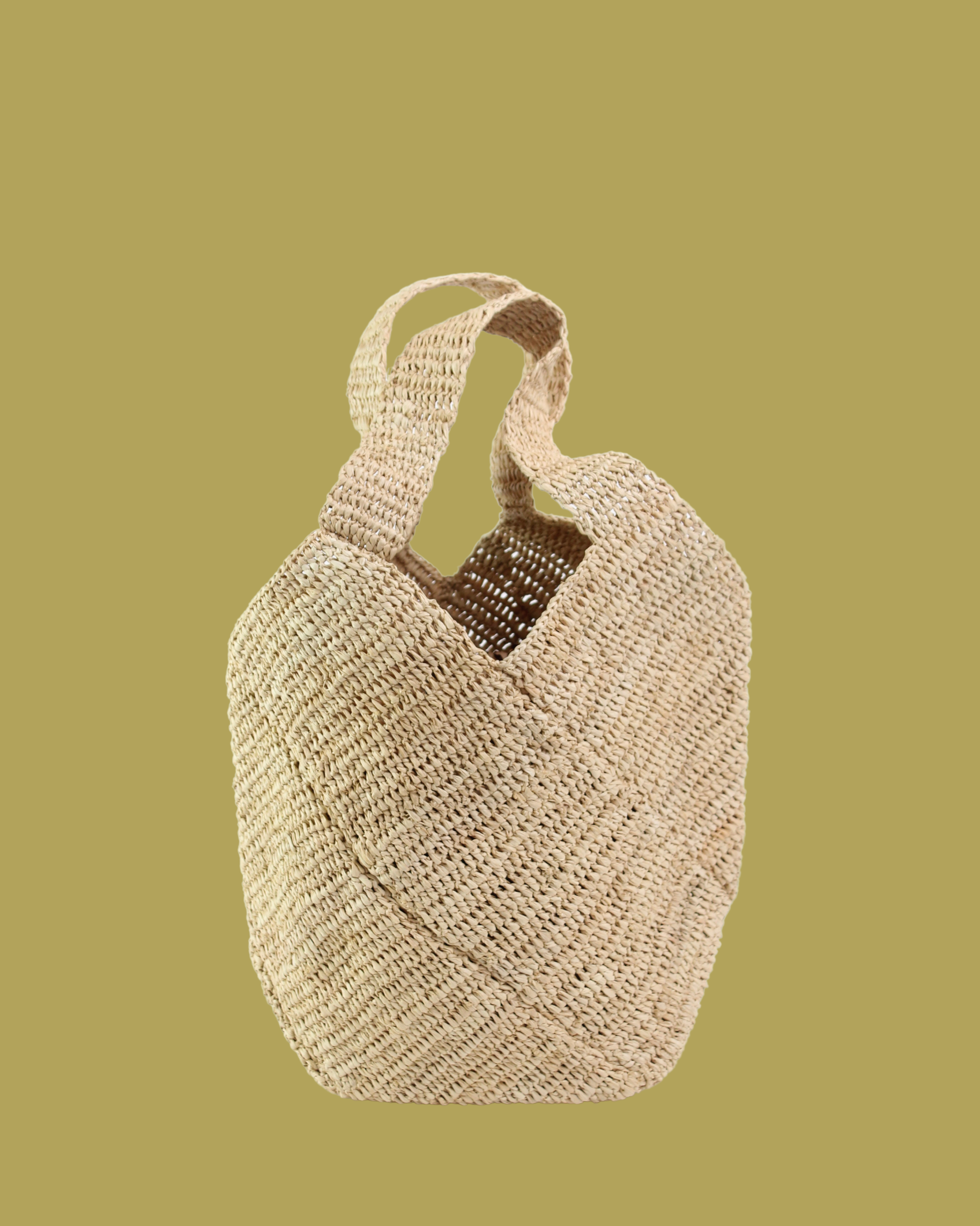 Janet Petousis Woven Raffia Bag - Natural