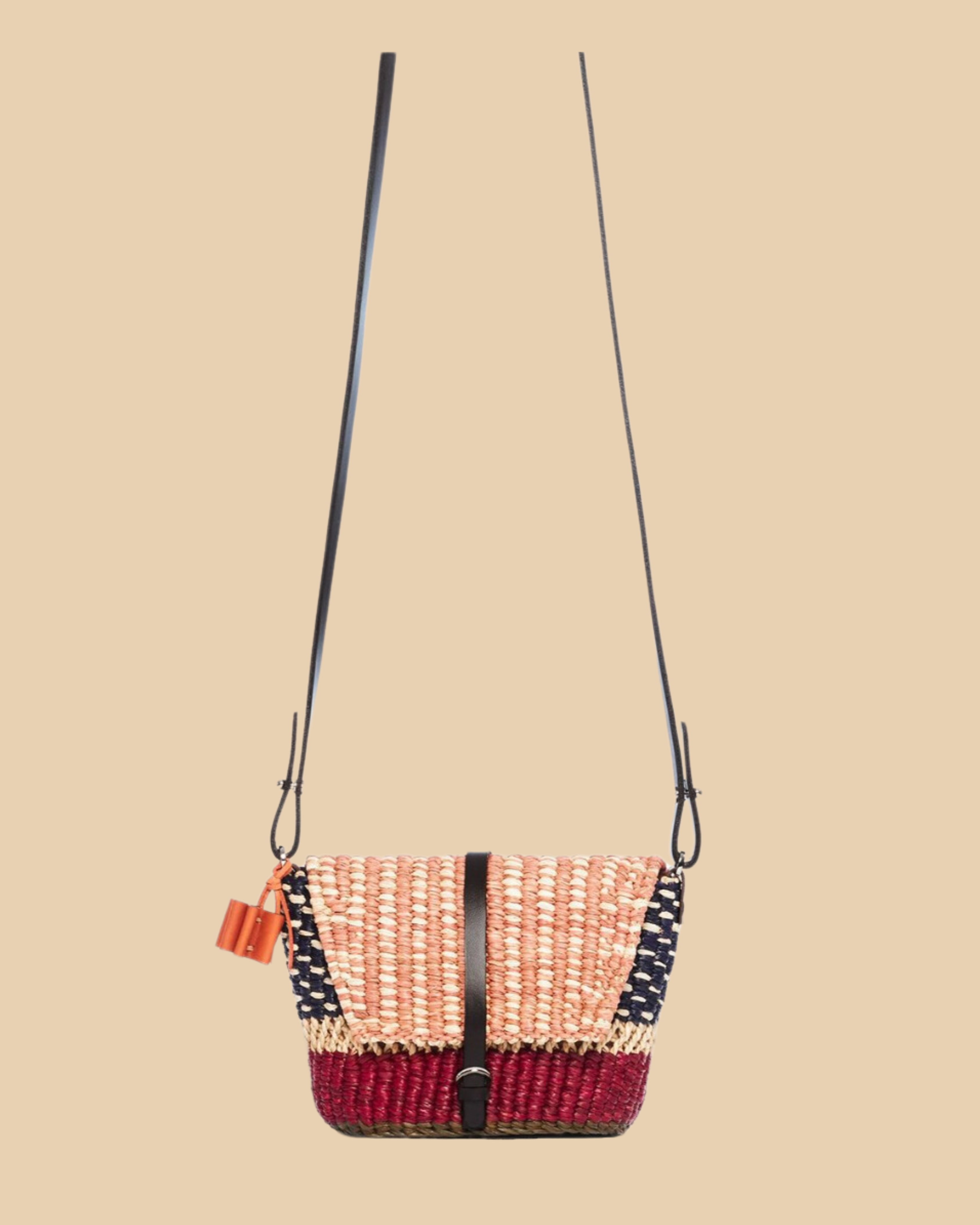Bika Rose Raffia Bag