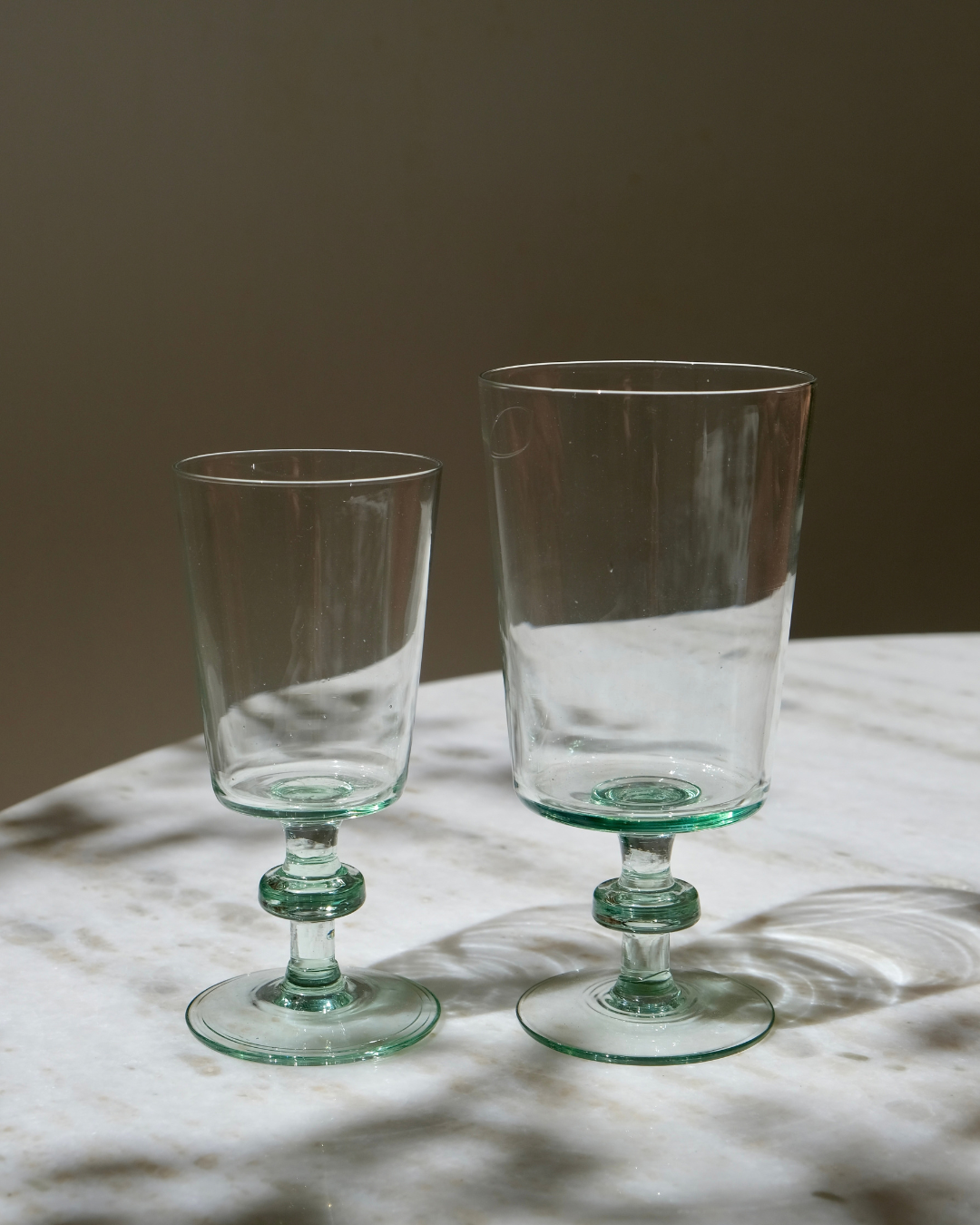 Hand-Blown Bulb Stem White Wine Goblet