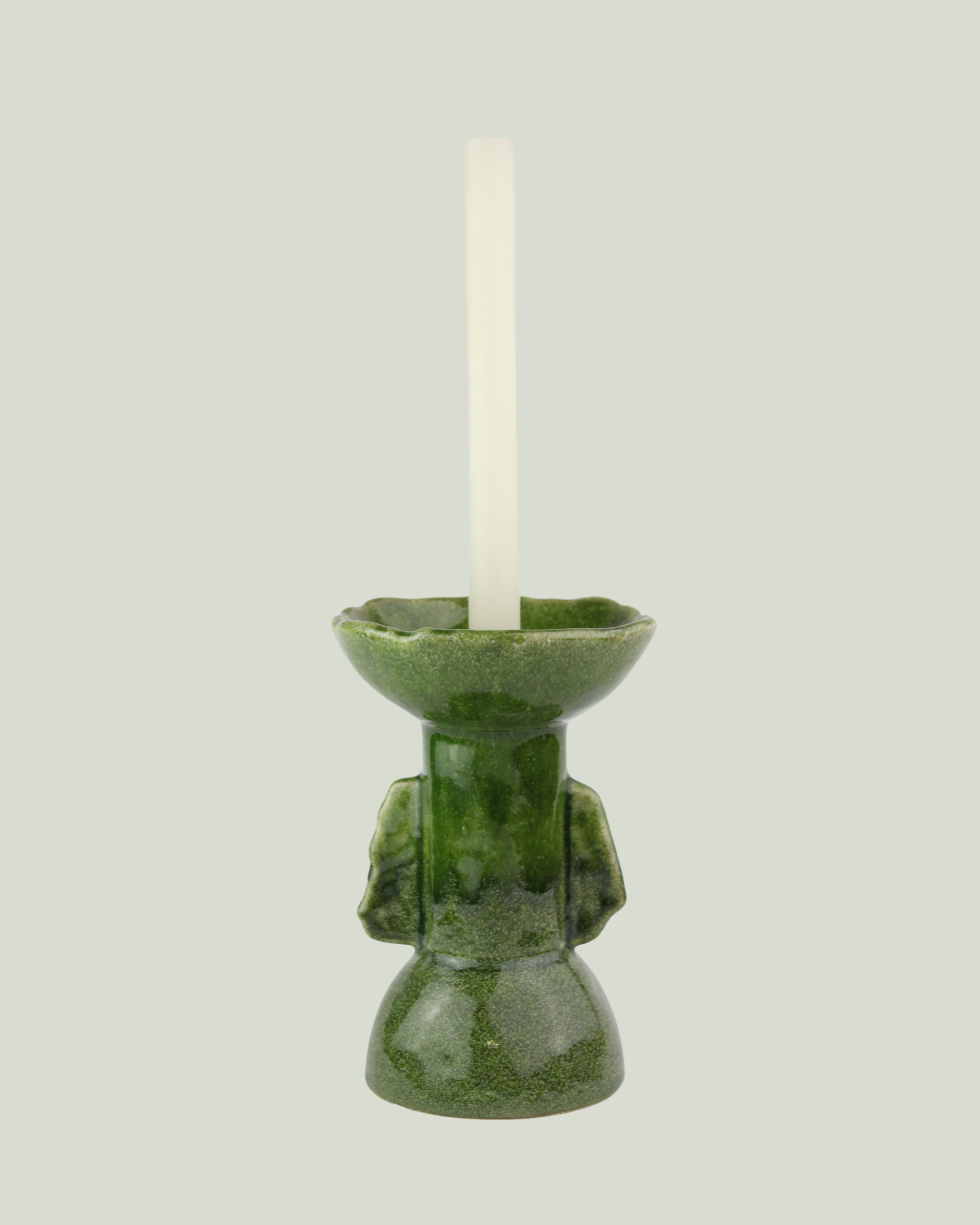 Ceramic Green Candle Holder