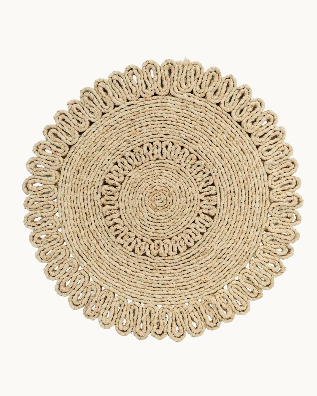 Flower Raffia Placemats (Set of 4)