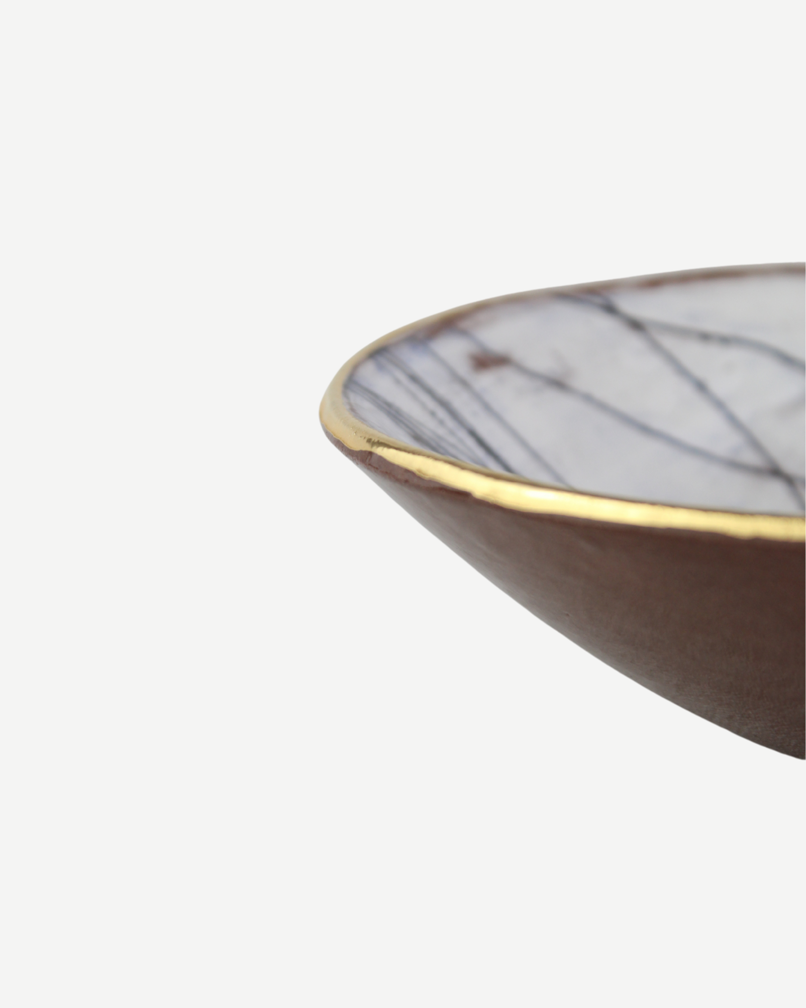 Botanical Gold-Rim Pudding Bowl