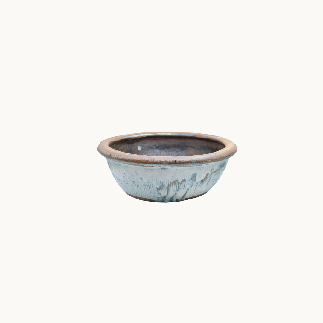 Blue-Grey Glazed Handmade Ceramic Bowl