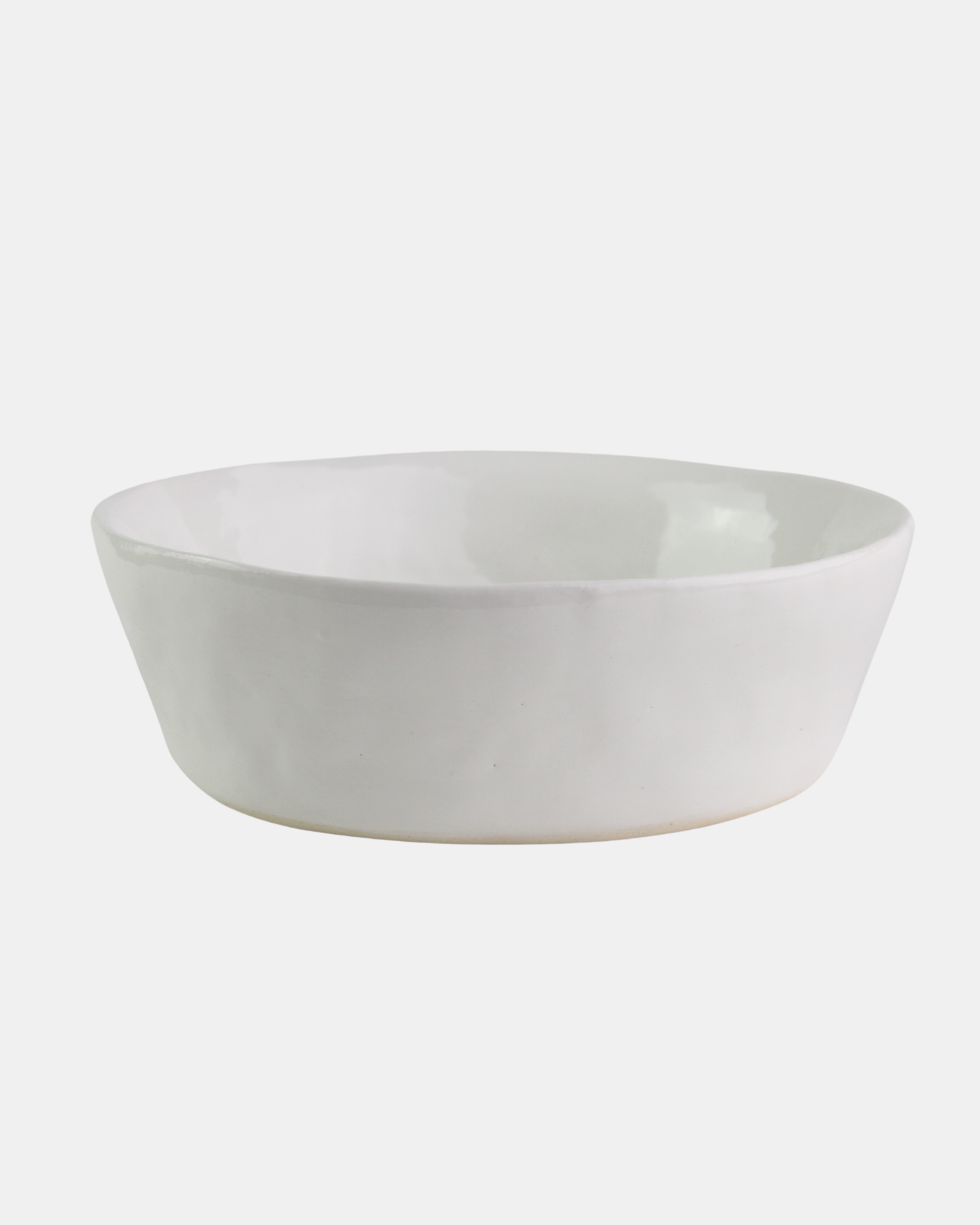 White Frond Stoneware Bowl - Large