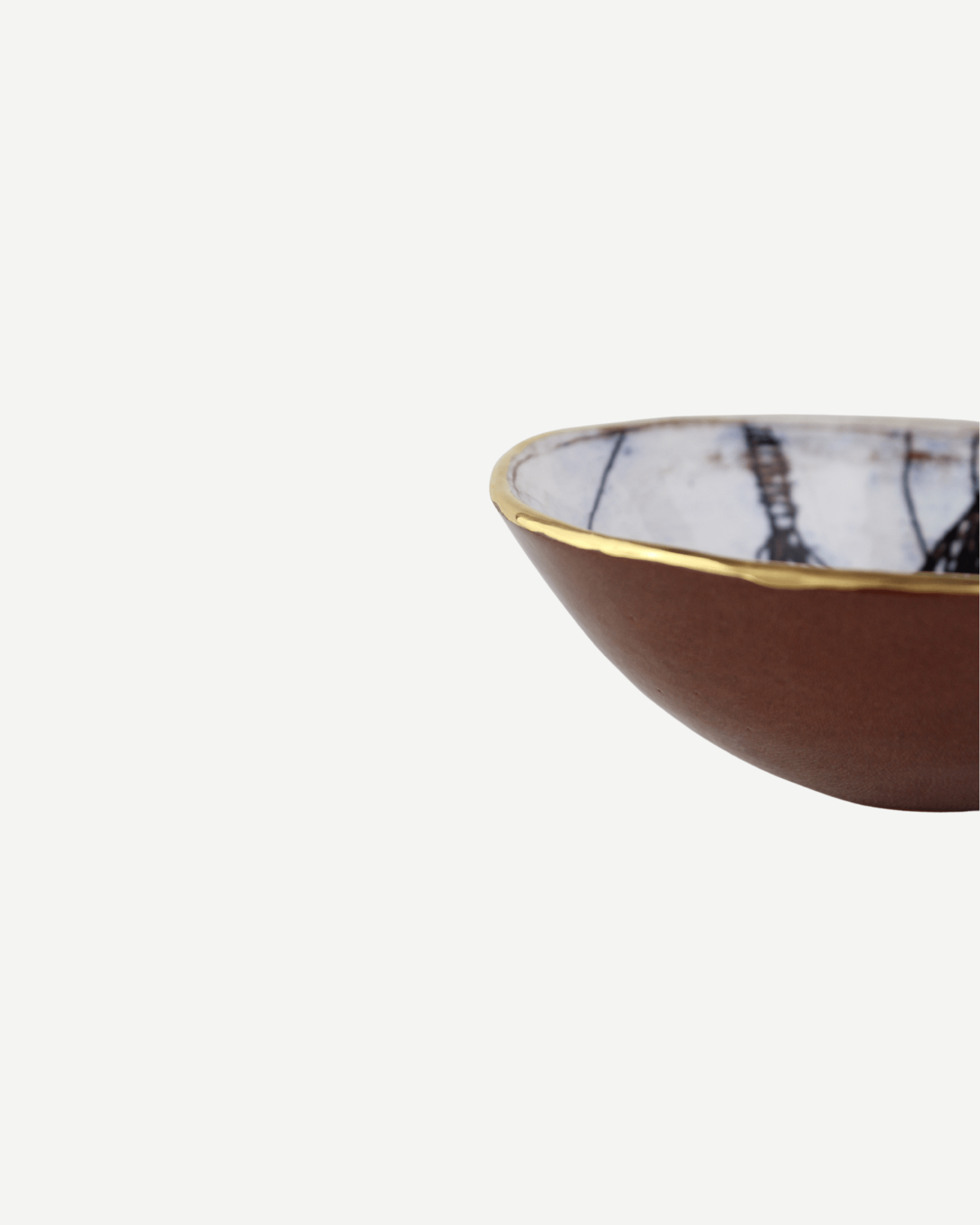 Botanical Gold-Rim Olive Bowl Mantra Living