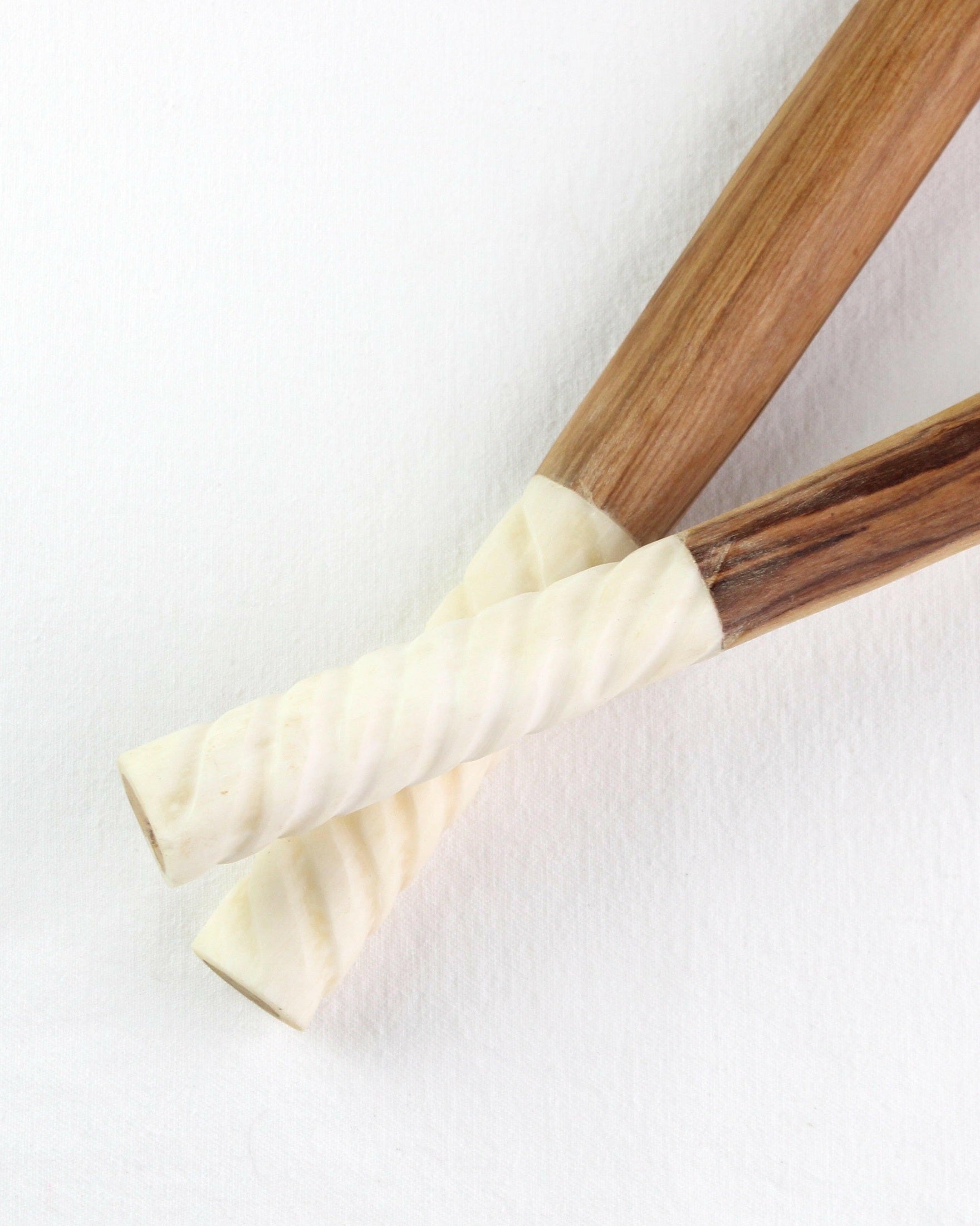 Chunky Bone & Olive Wood Salad Servers Mantra Living