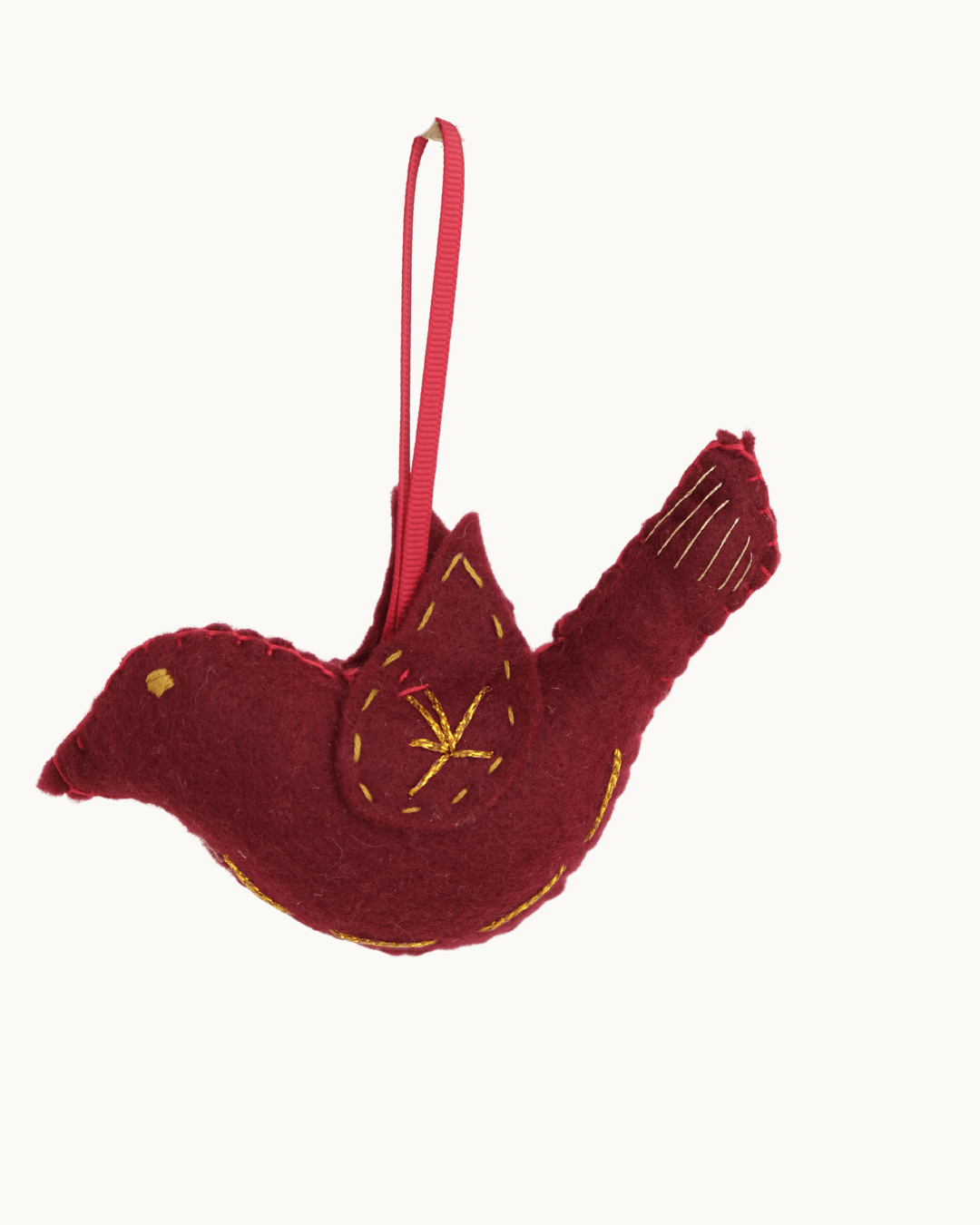 Felt Embroidered Bird Christmas Decoration