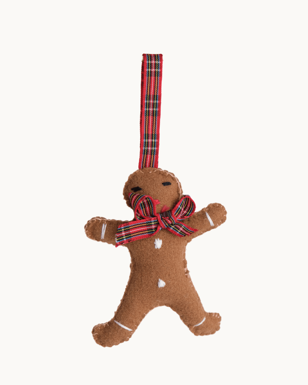 Felt Embroidered Gingerbread Man Christmas Decoration