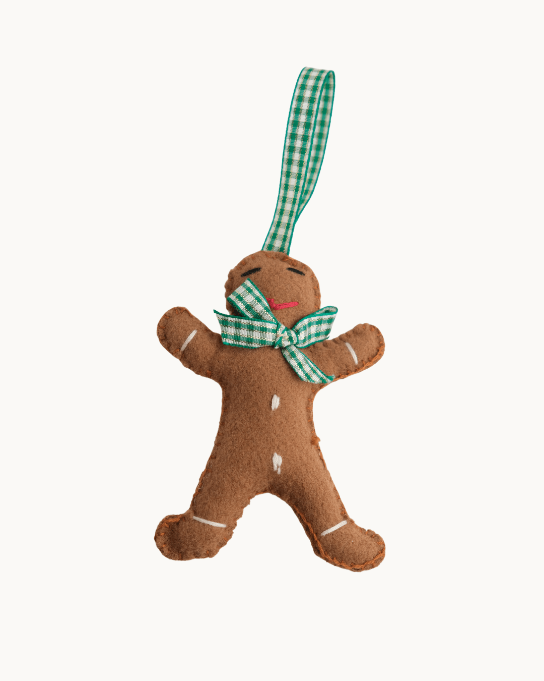 Felt Embroidered Gingerbread Man Christmas Decoration