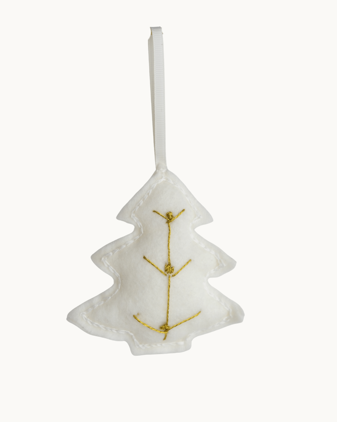 Felt Embroidered Tree Christmas Decoration
