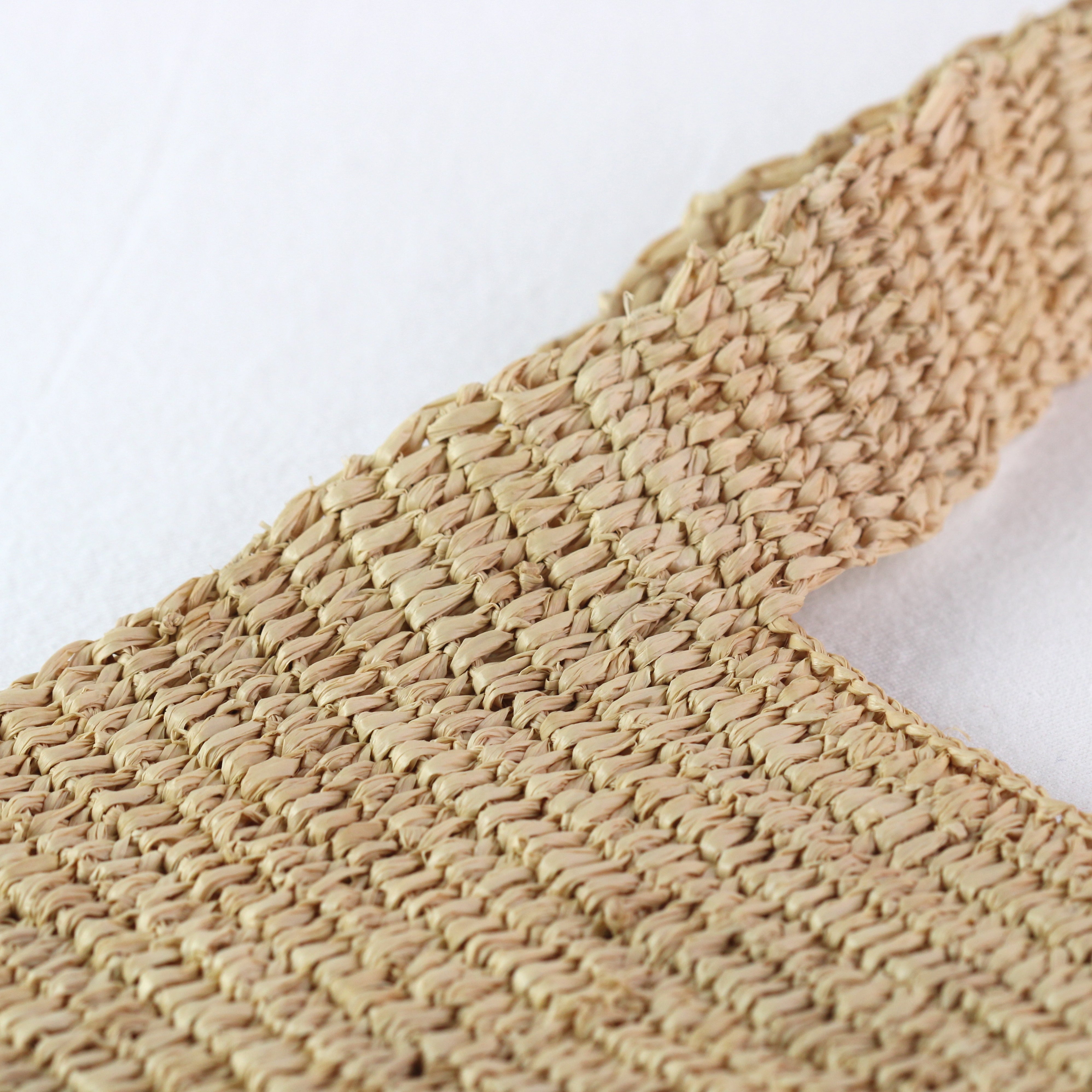 Janet Petousis Woven Raffia Bag - Natural