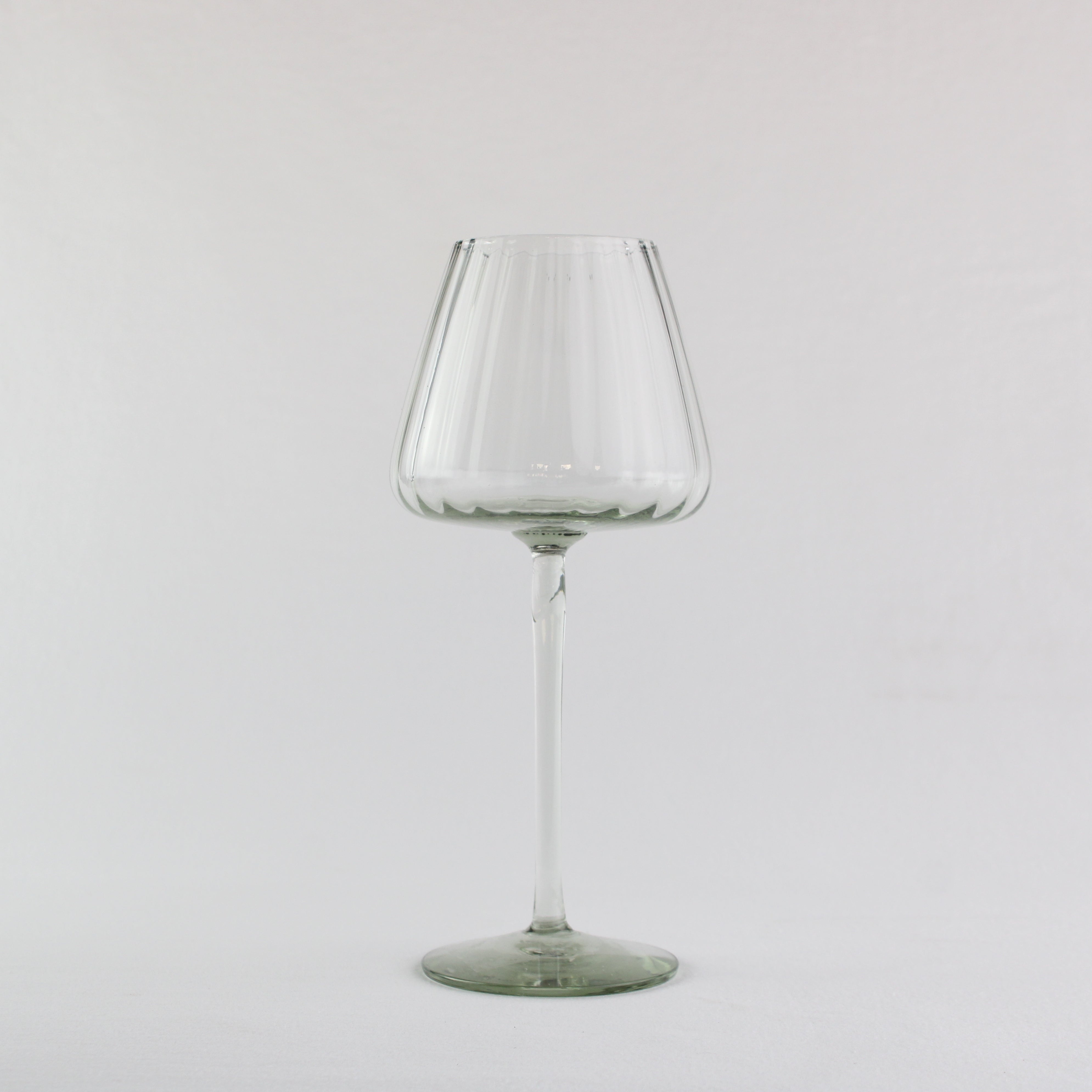 Ribbed White Wine Glass