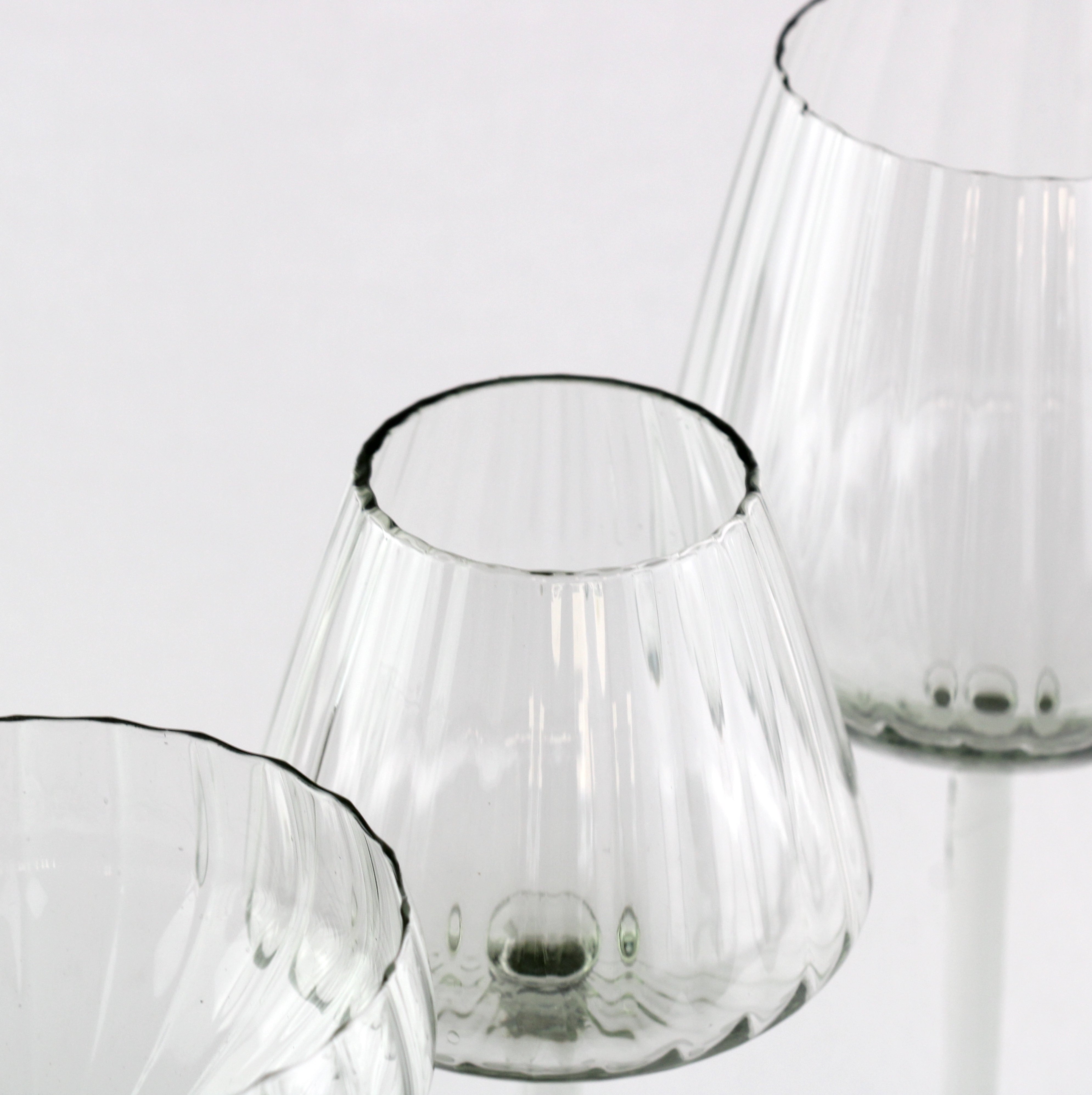 Ribbed White Wine Glass