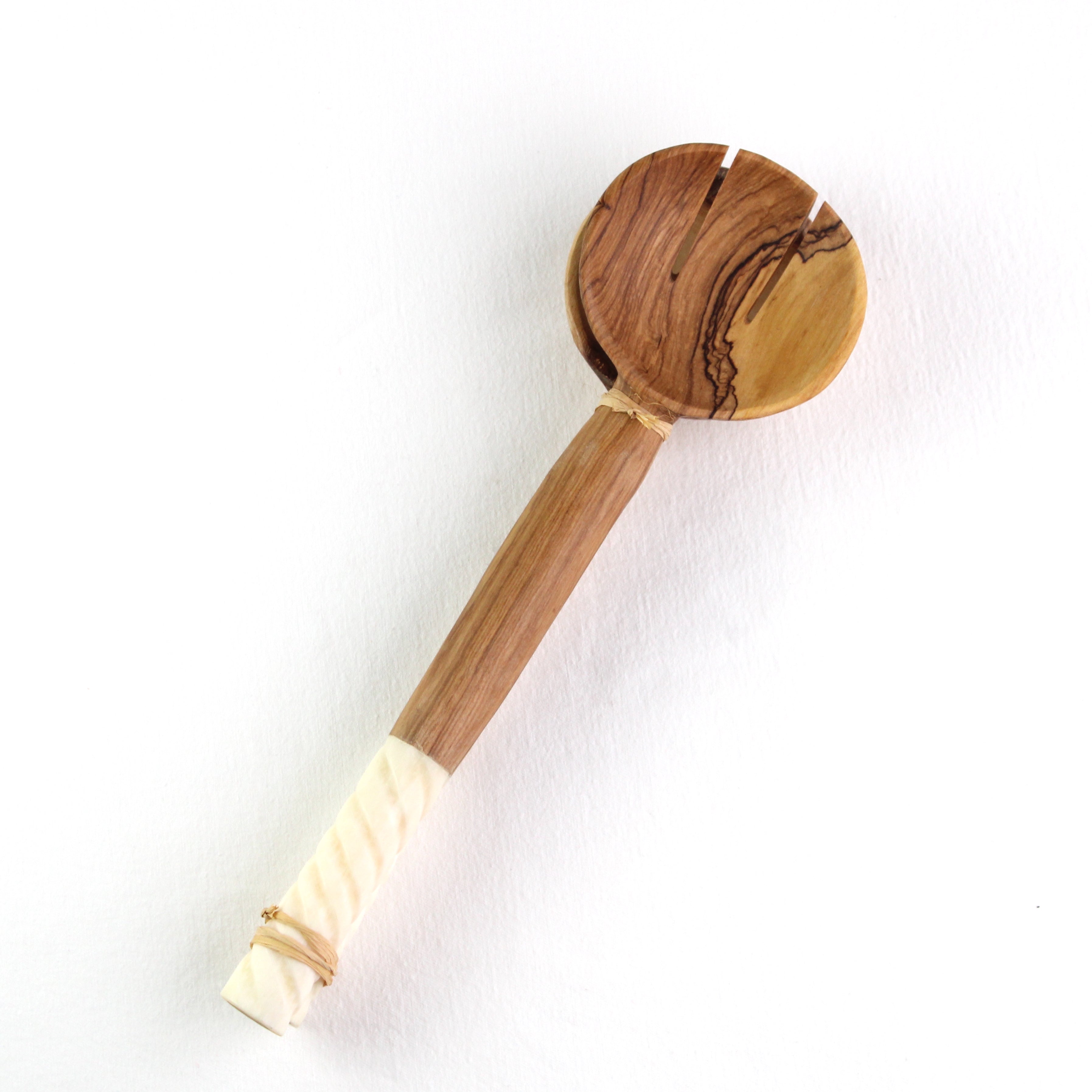 Chunky Bone & Olive Wood Salad Servers