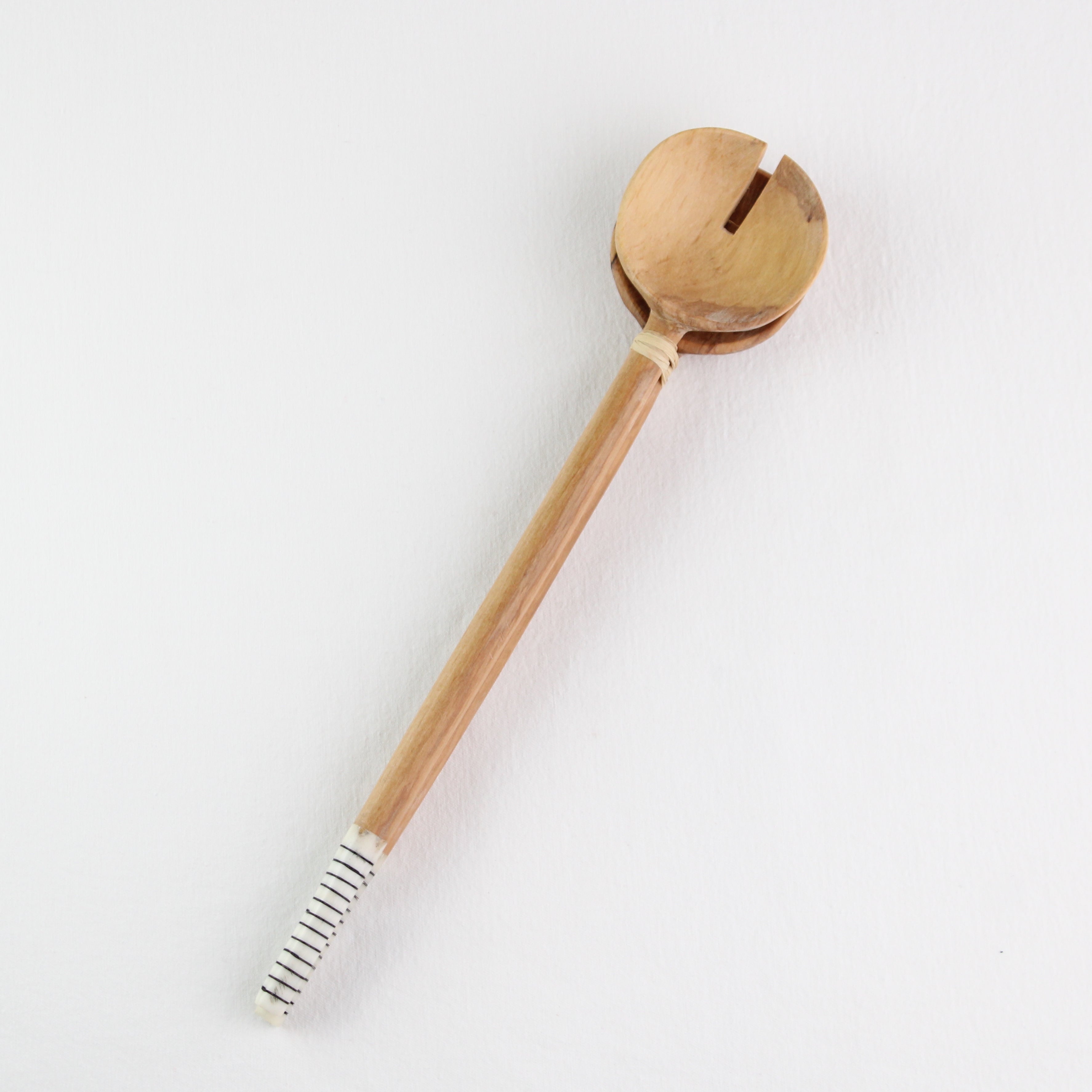 Skinny Bone & Olive Wood Salad Servers