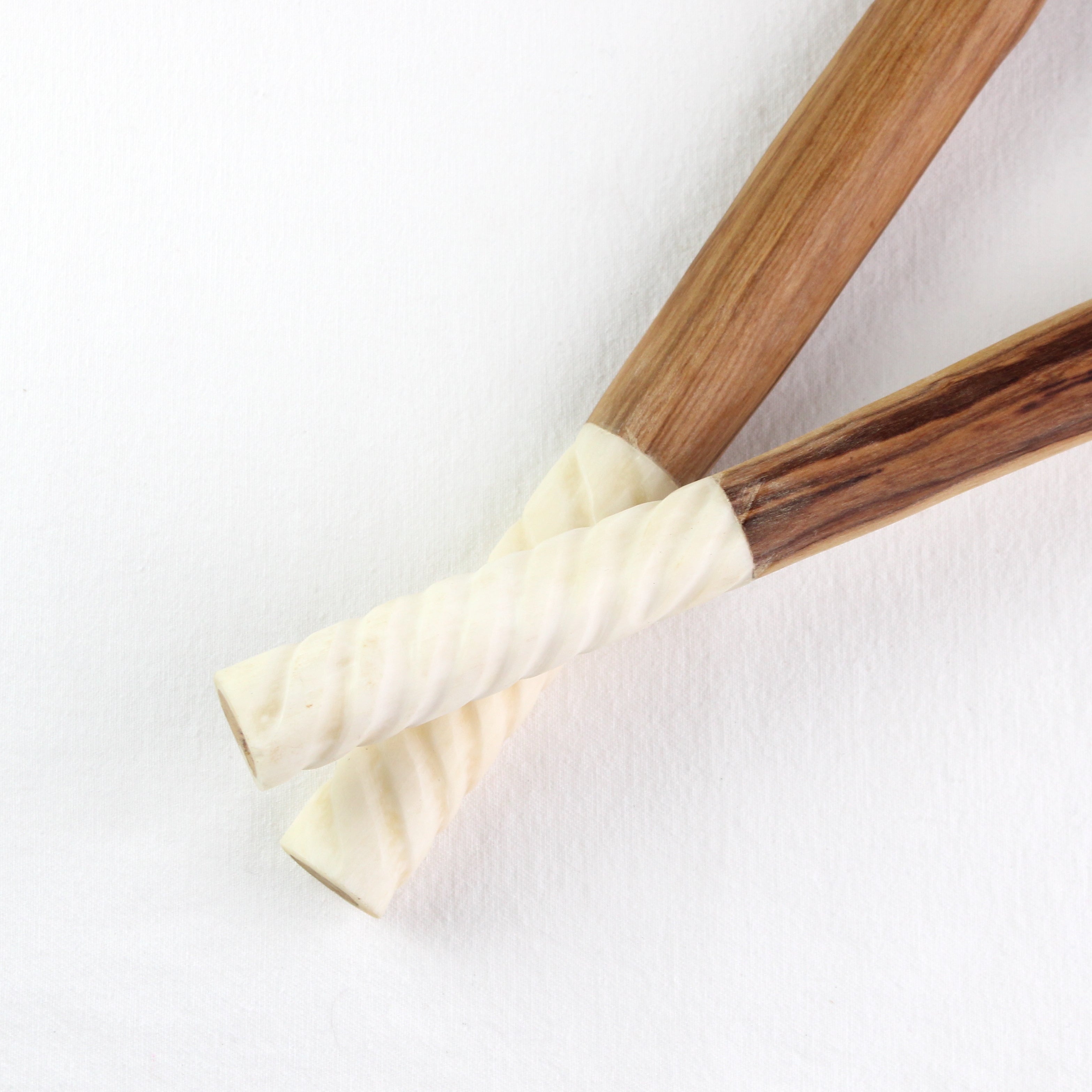 Chunky Bone & Olive Wood Salad Servers