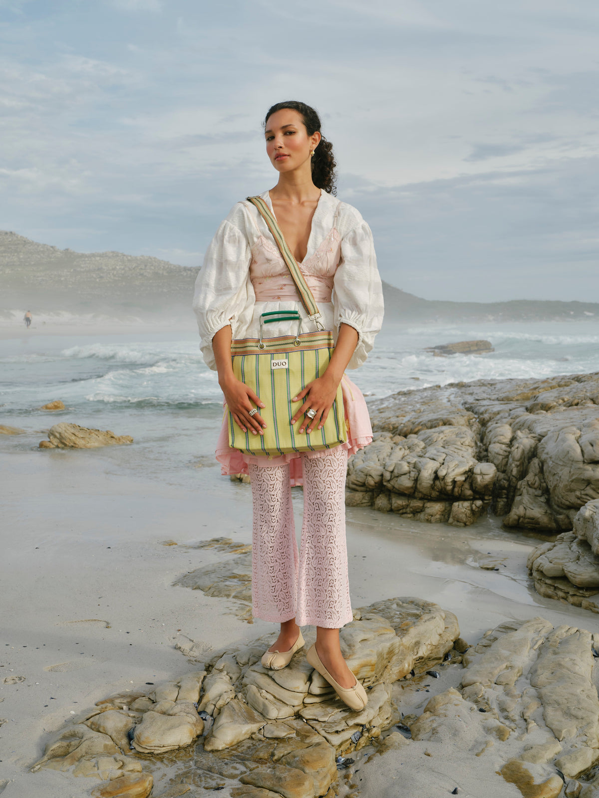 Studio Duo Errand Bag in Butter and Sage #Color_Butter and Sage