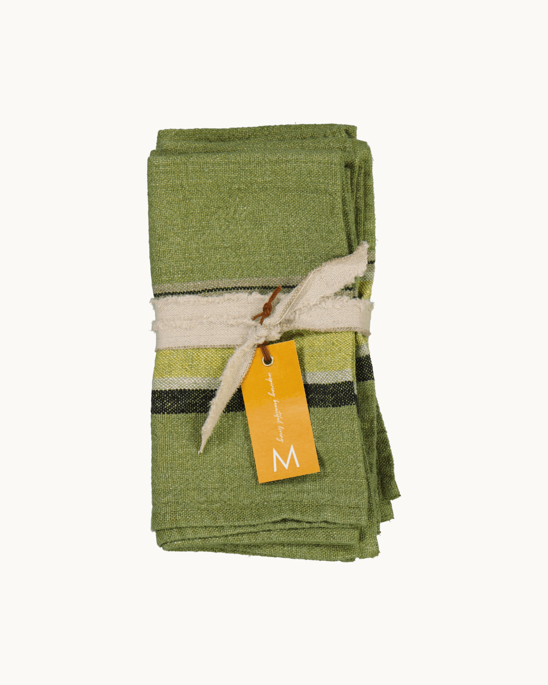 Verdant Stripe Linen Napkin