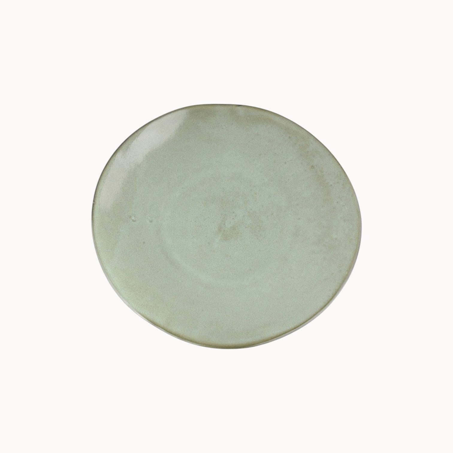 Mantra Living Classic Stoneware presentation plate in Fynbos, a soft sage reactive glaze on hand-finished stoneware. #Color_Fynbos