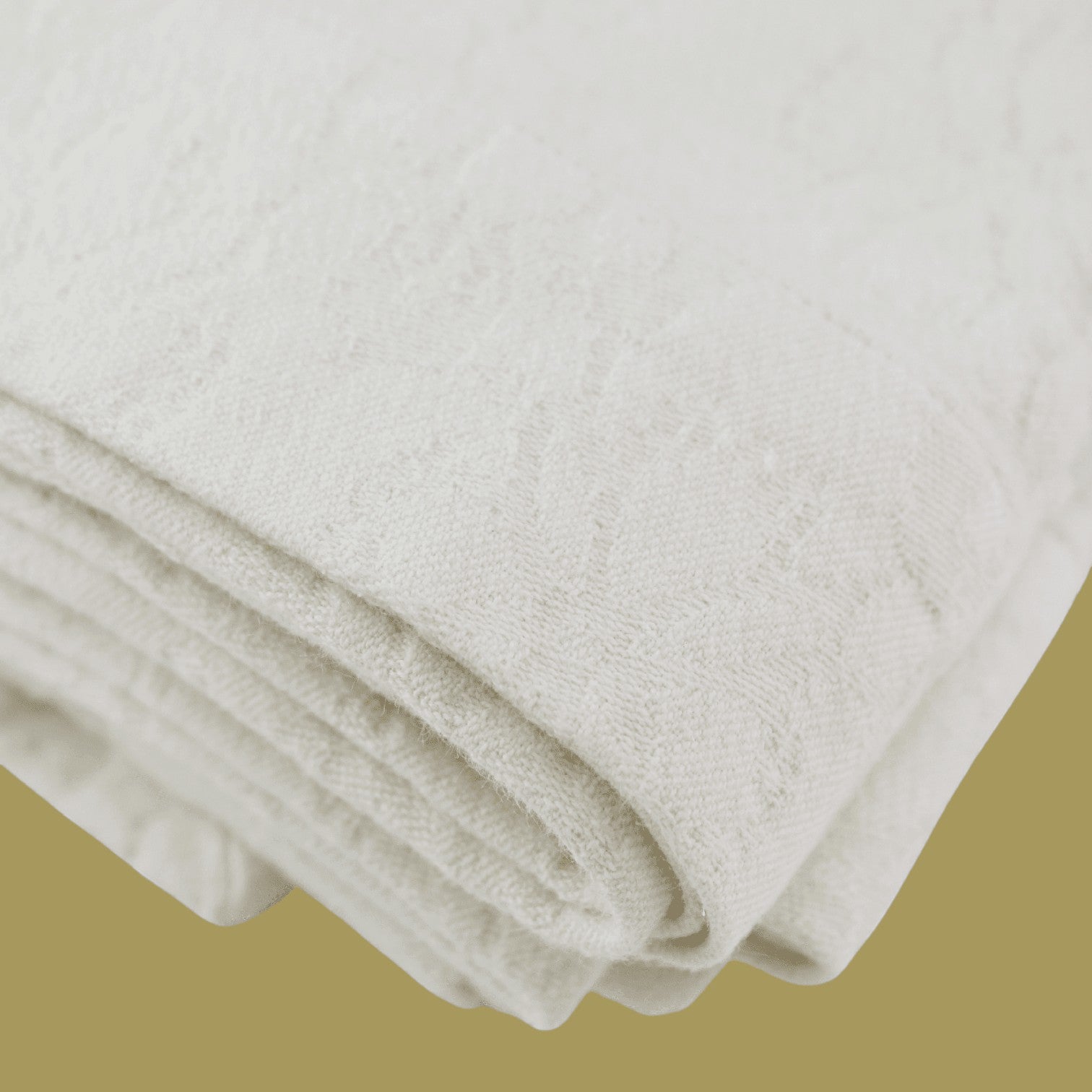 Mantra Living Hibiscus cotton tablecloth in vanilla, soft jacquard weave with a floral pattern. #Color_Vanilla